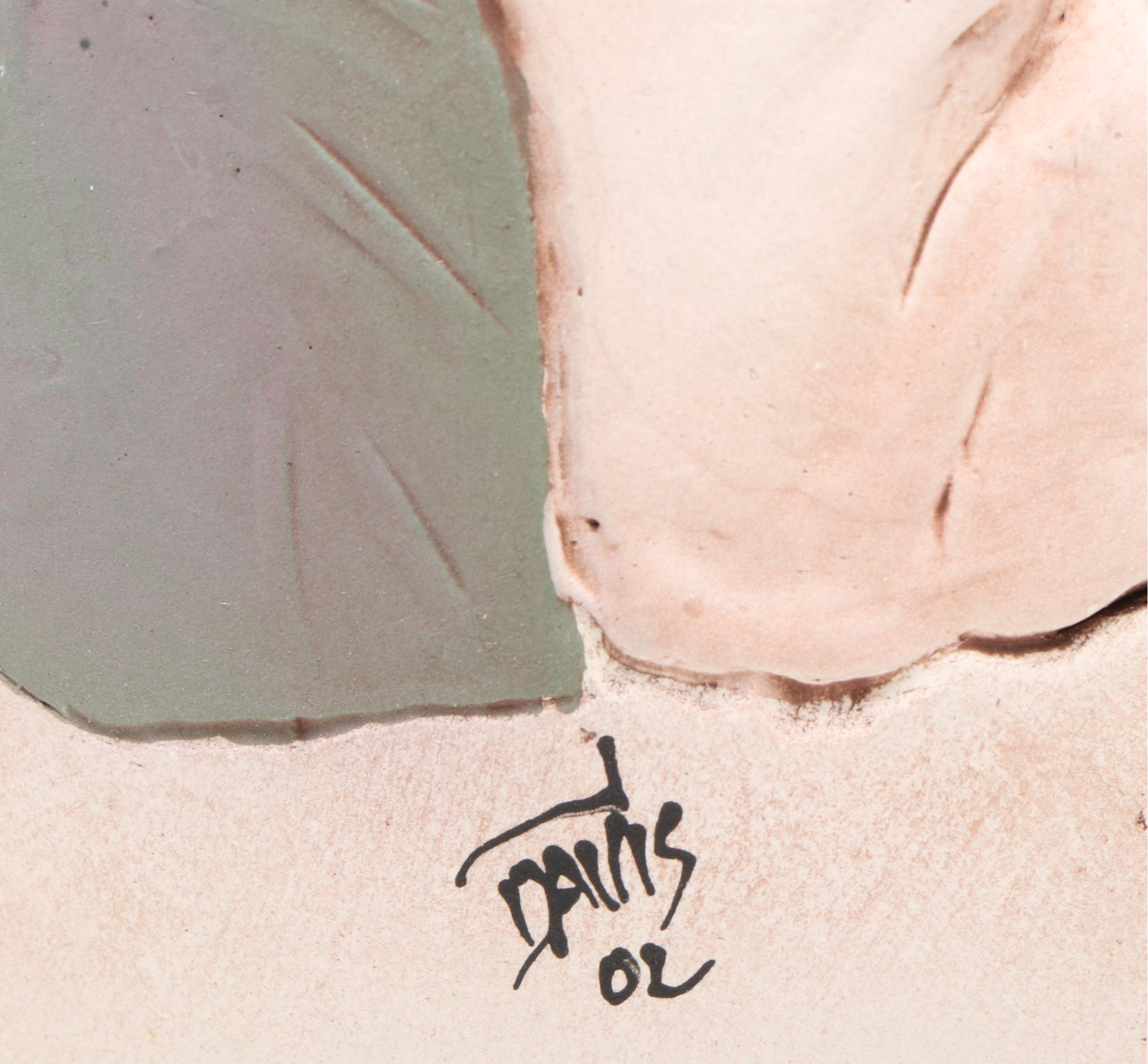 John Davis Handmade Floral Perforated Ceramic Vase, 2002