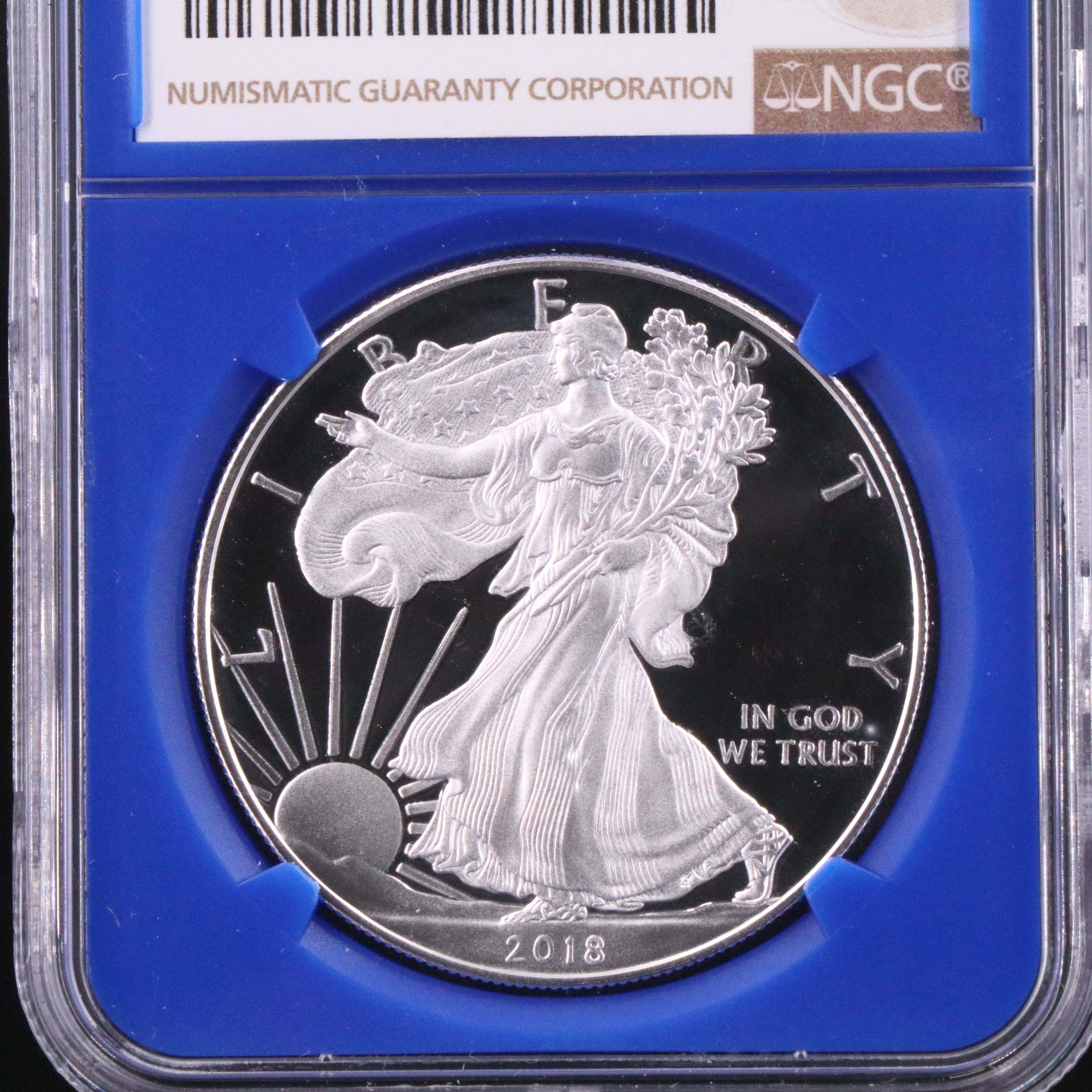NGC Graded PF69 Ultra Cameo 2018-W American Silver Eagle Proof Coin