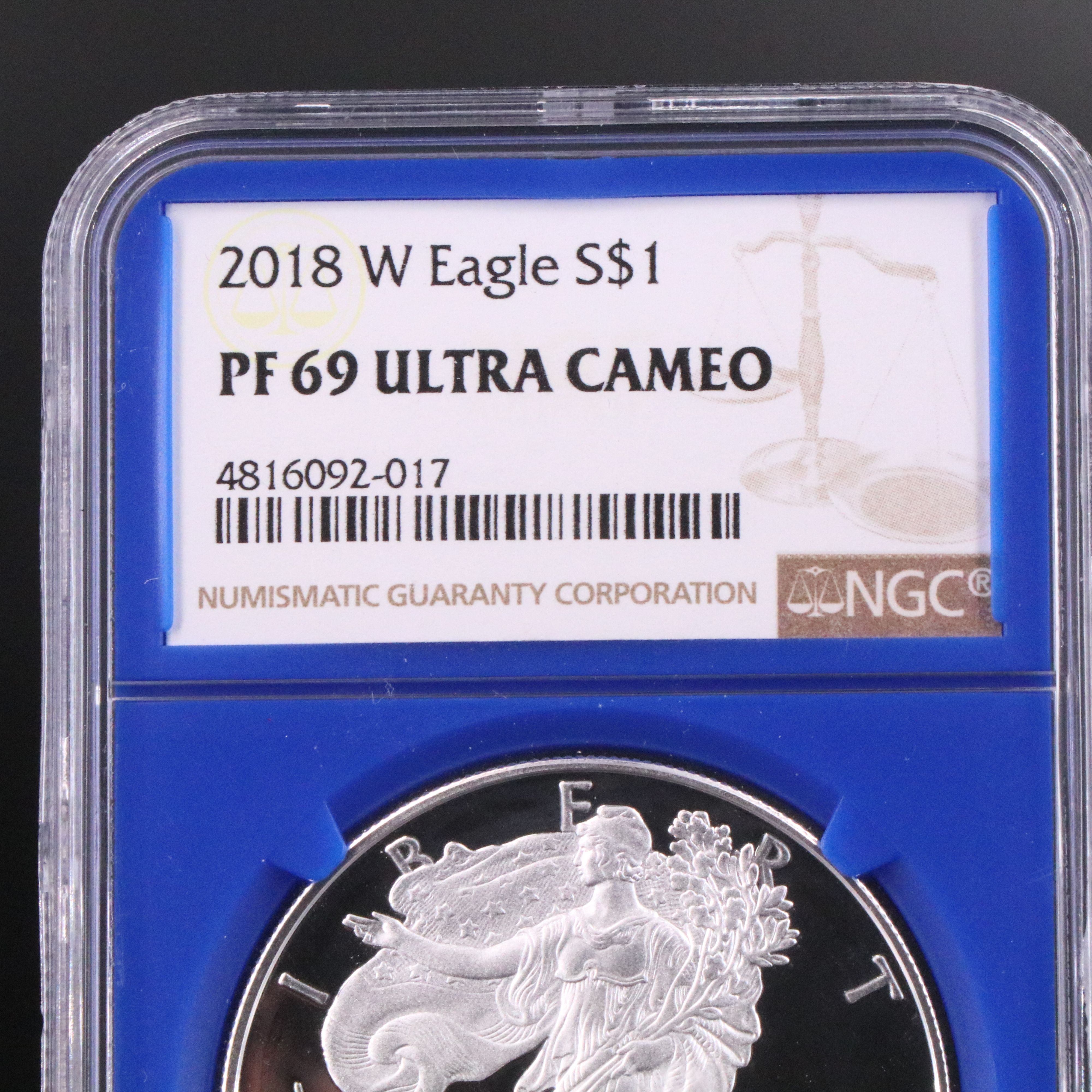 NGC Graded PF69 Ultra Cameo 2018-W American Silver Eagle Proof Coin