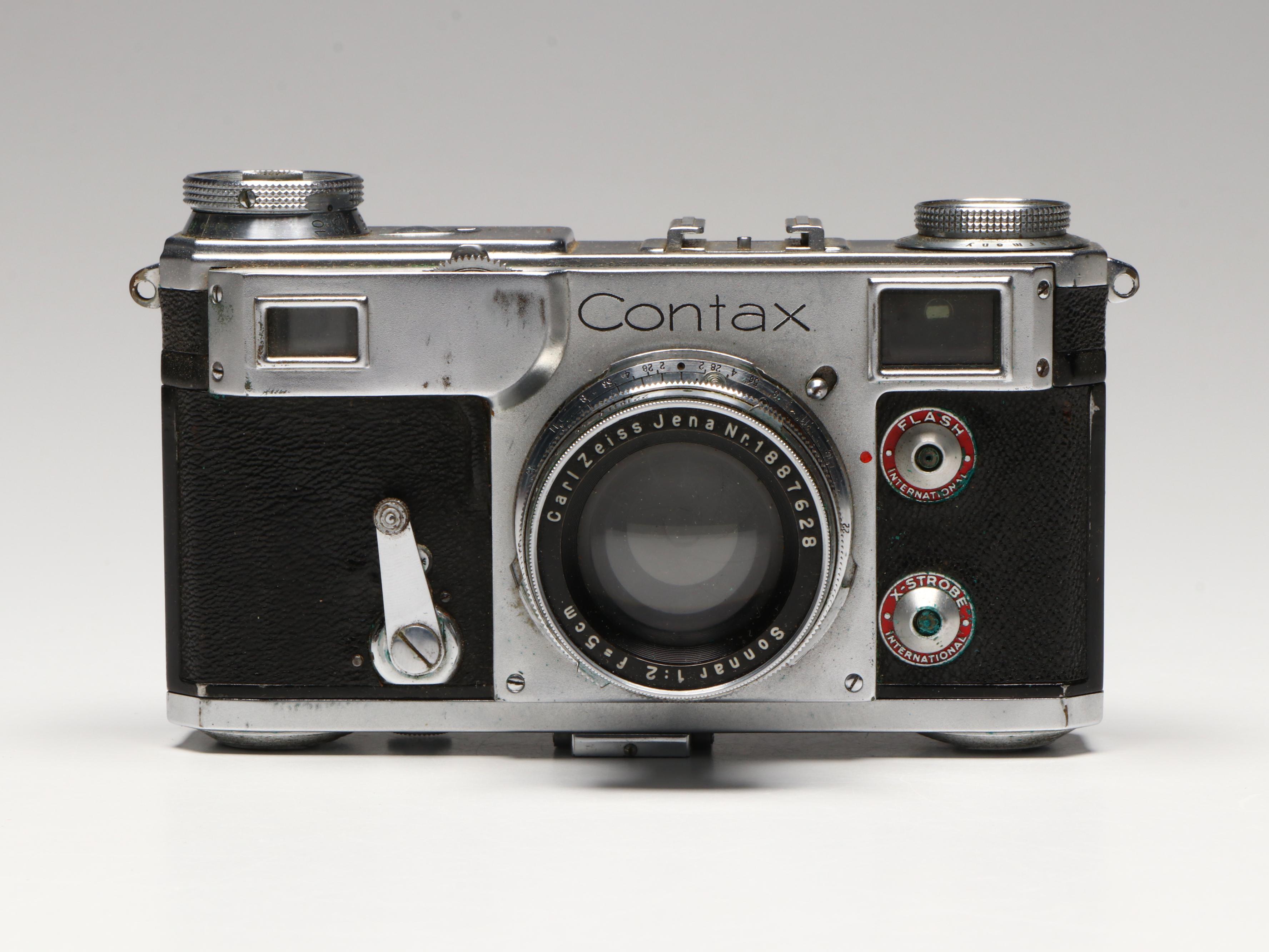 Converted Zeiss Ikon Contax IIa Rangefinder Camera with 50 mm Sonnar Lens