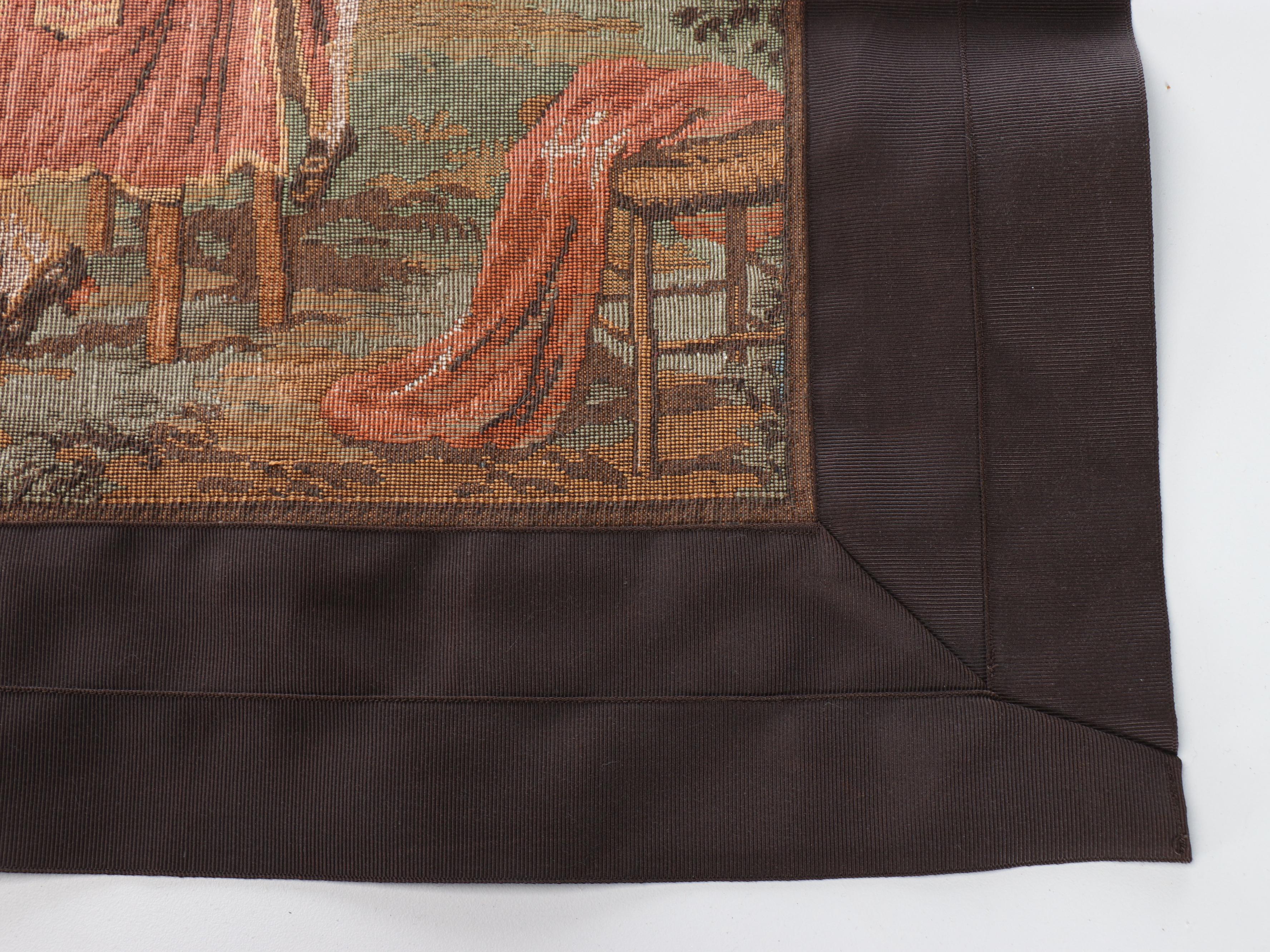 Gobelins "Jardin Louis XV" Woven Cotton Tapestry, Mid/Late 20th Century