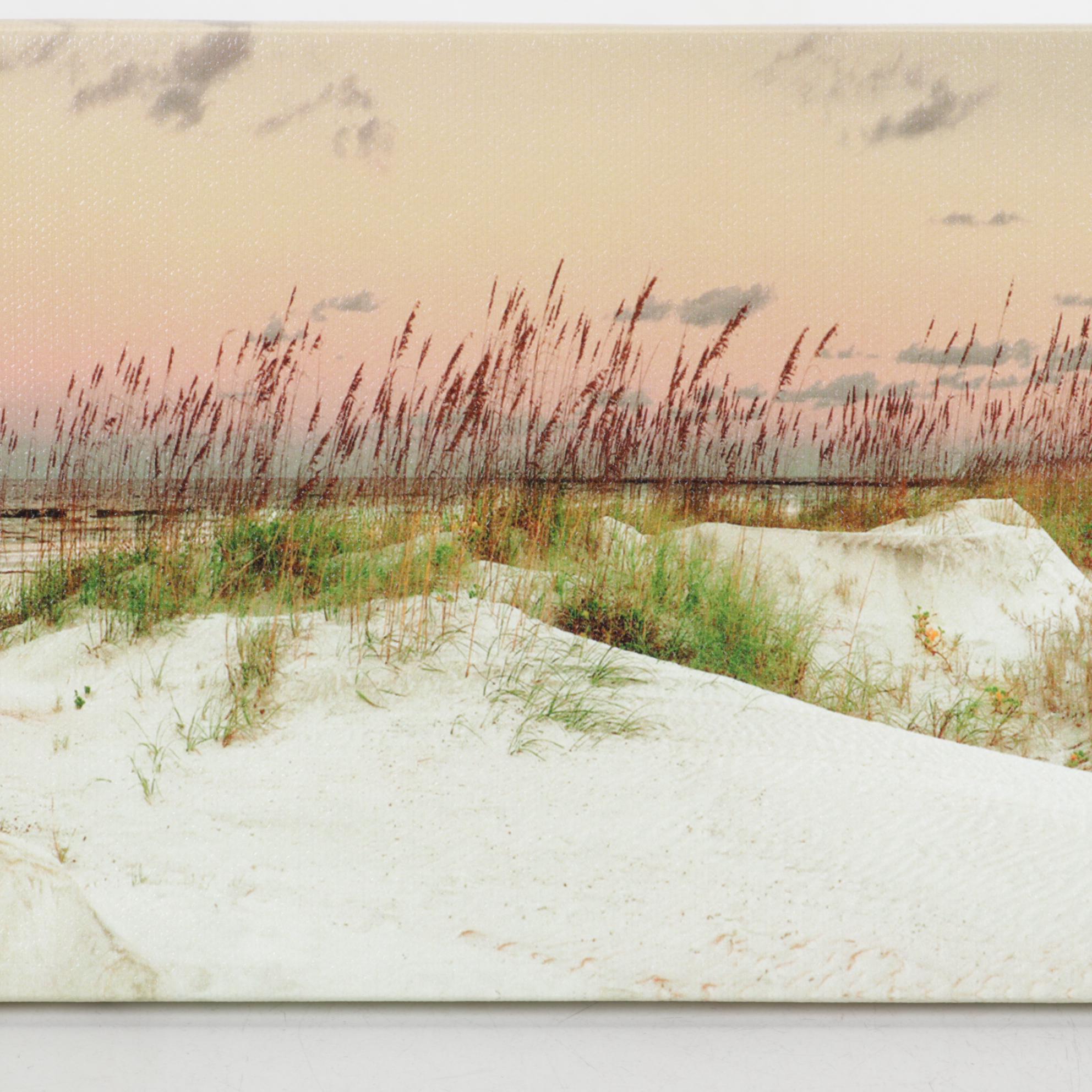 Steve Vaughn Panoramic Beach Scene Canvas Art Print Seascape