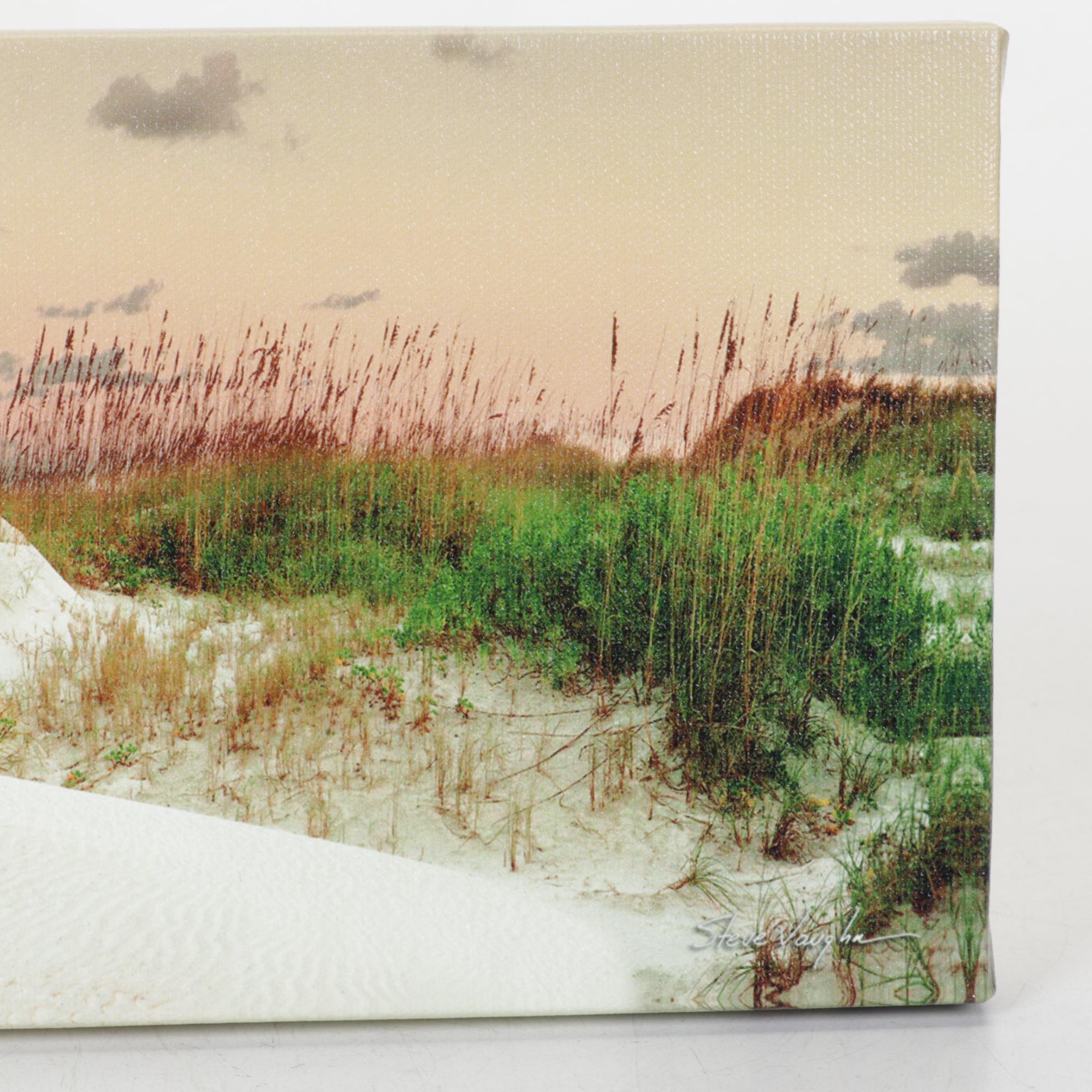 Steve Vaughn Panoramic Beach Scene Canvas Art Print Seascape
