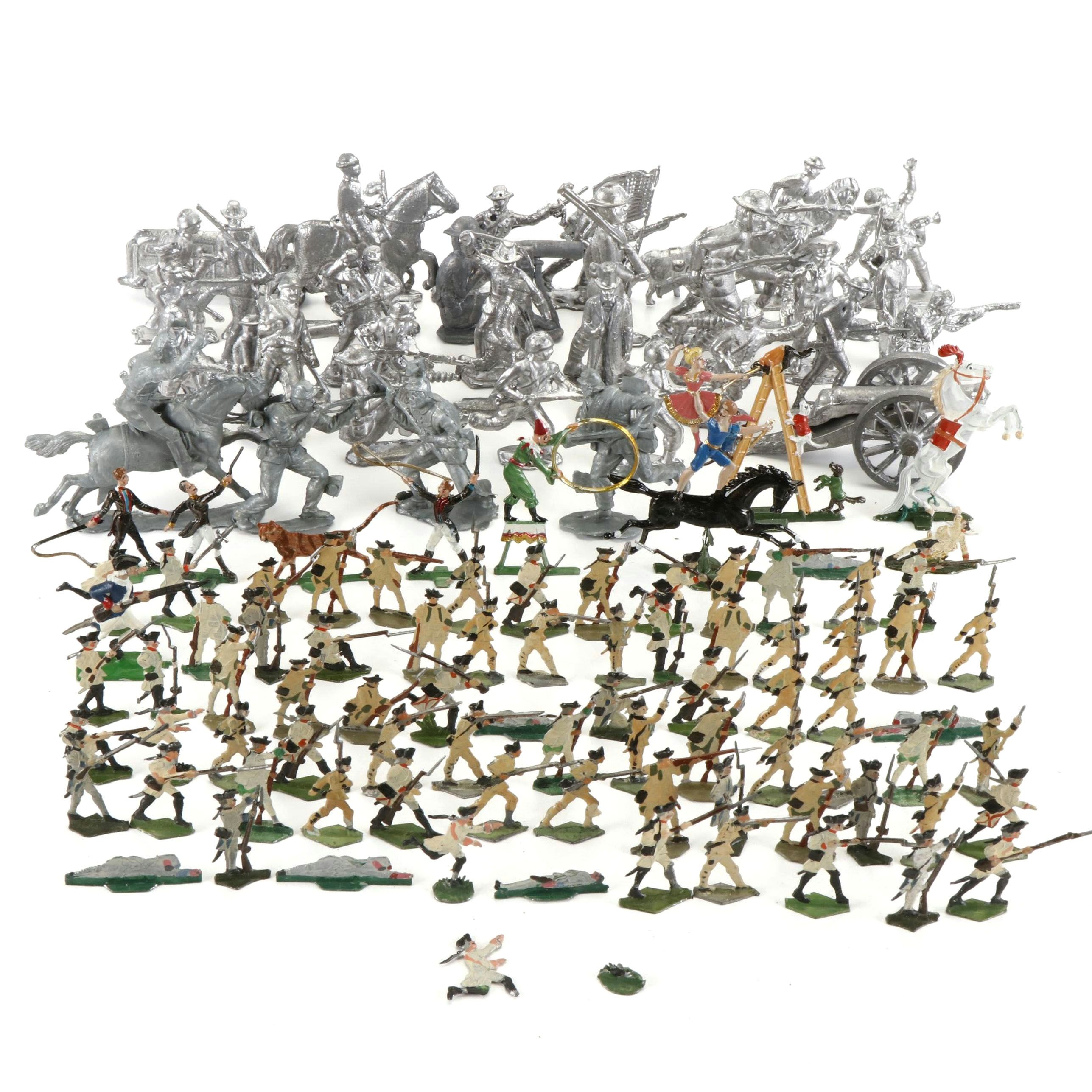 Strombecker Cast Metal Toy Revolutionary Soldiers and More