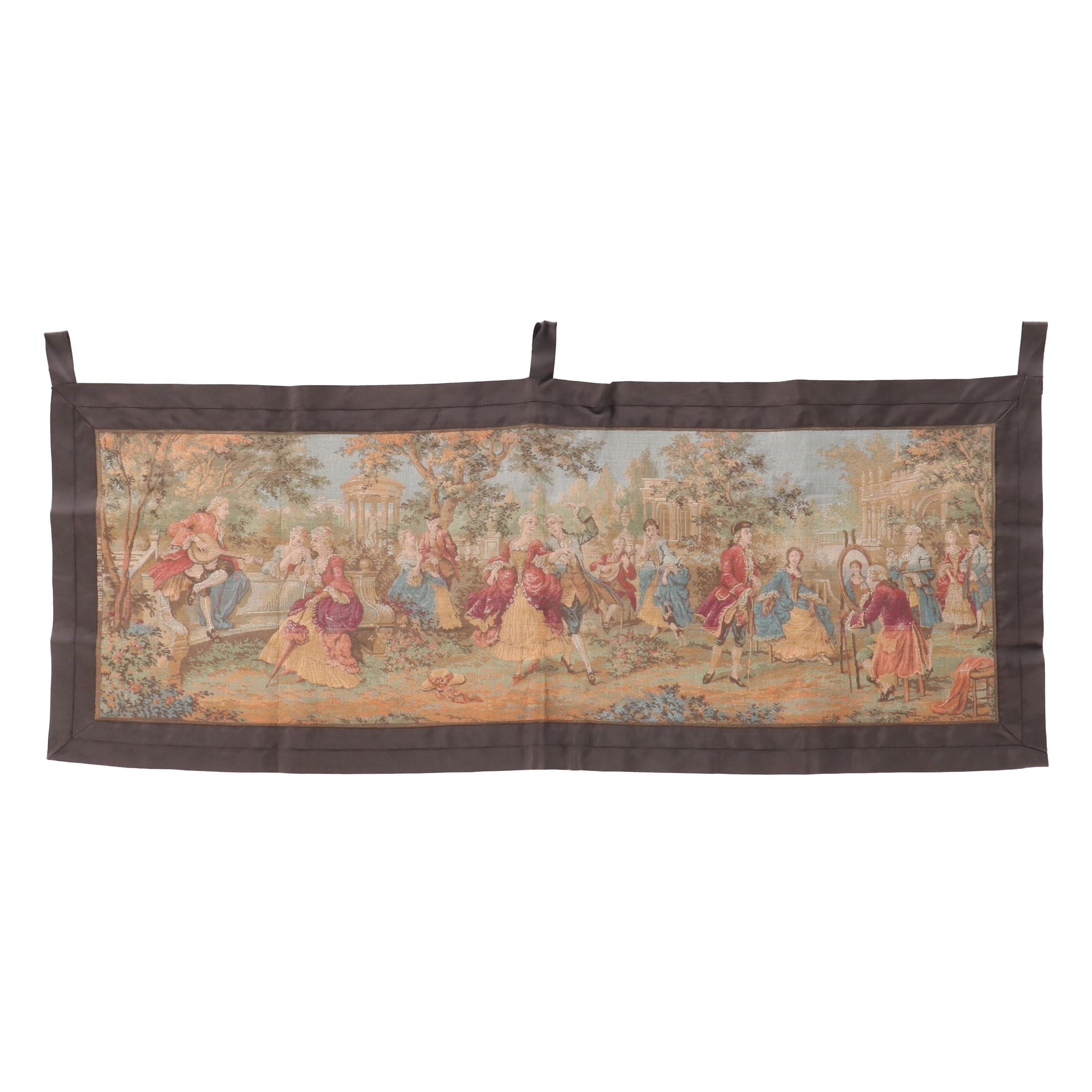 Gobelins "Jardin Louis XV" Woven Cotton Tapestry, Mid/Late 20th Century