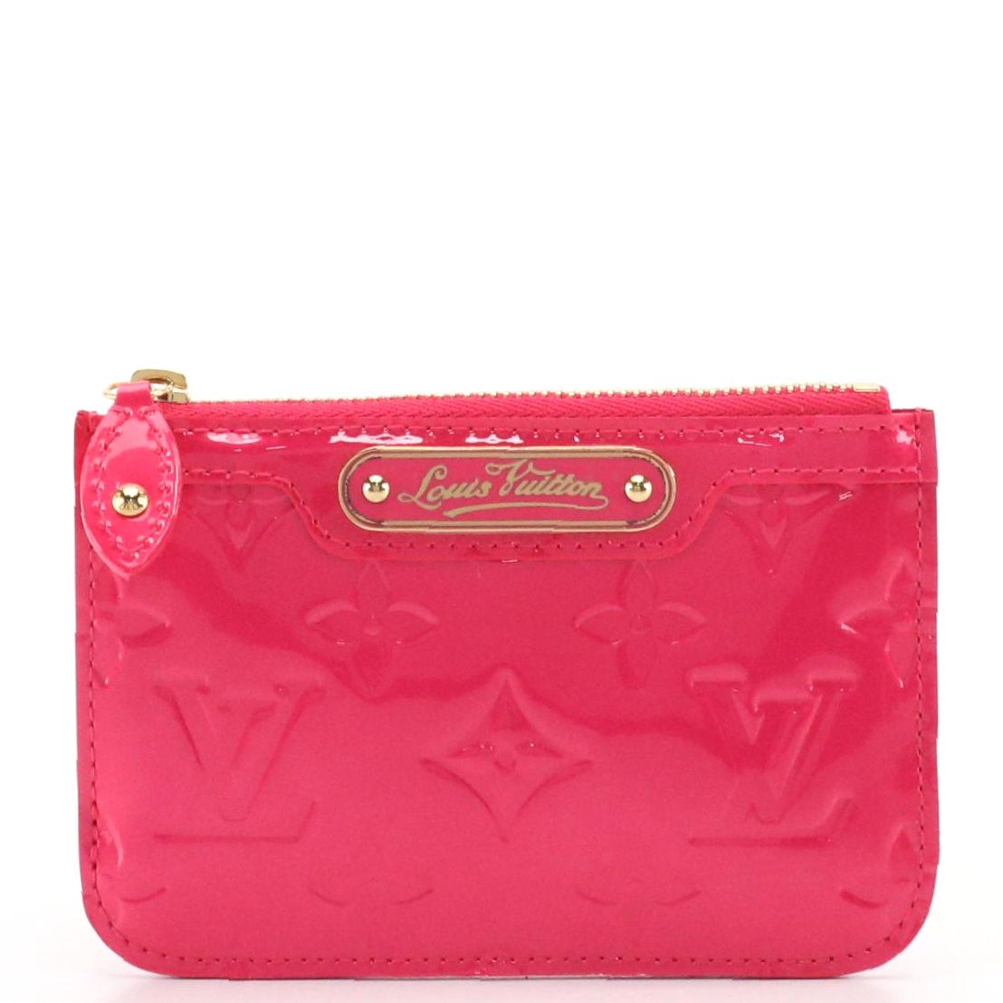 Louis Vuitton Key/Coin Case in Hot Pink Vernis Leather, With Box