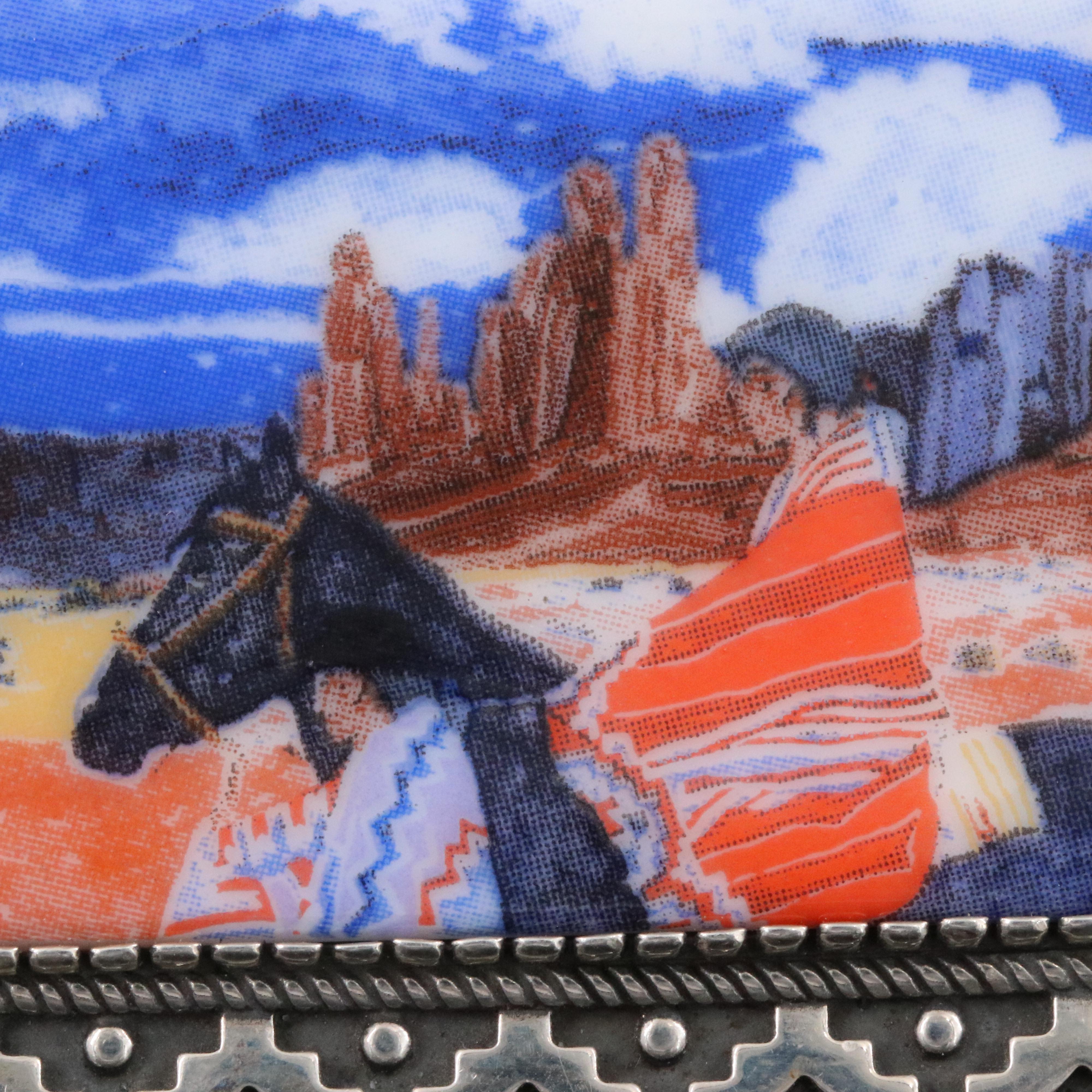 Amado M. Peña Jr. Pascua Yaqui "Mestizo" Paseo El Valle Sterling  Brooch