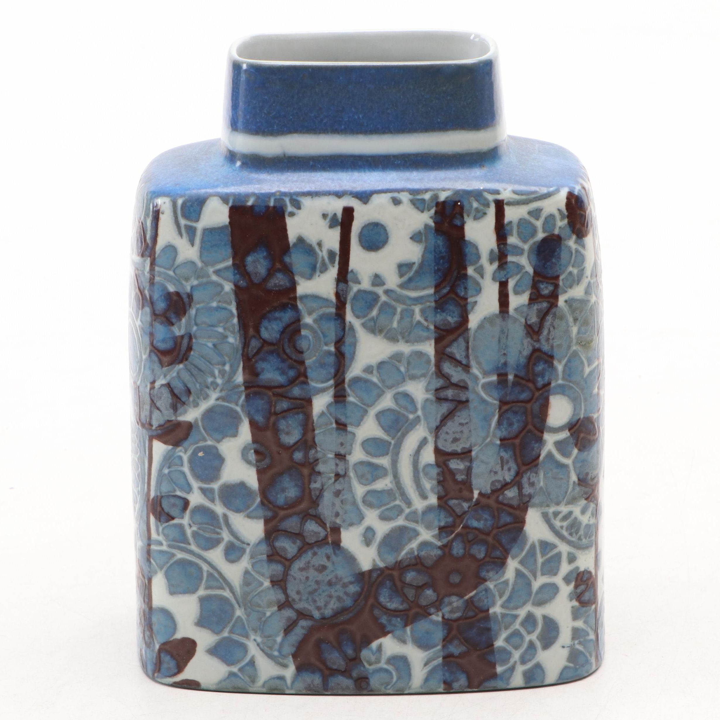 Royal Copenhagen "Faience" Porcelain Vase Designed by Johanne Gerber