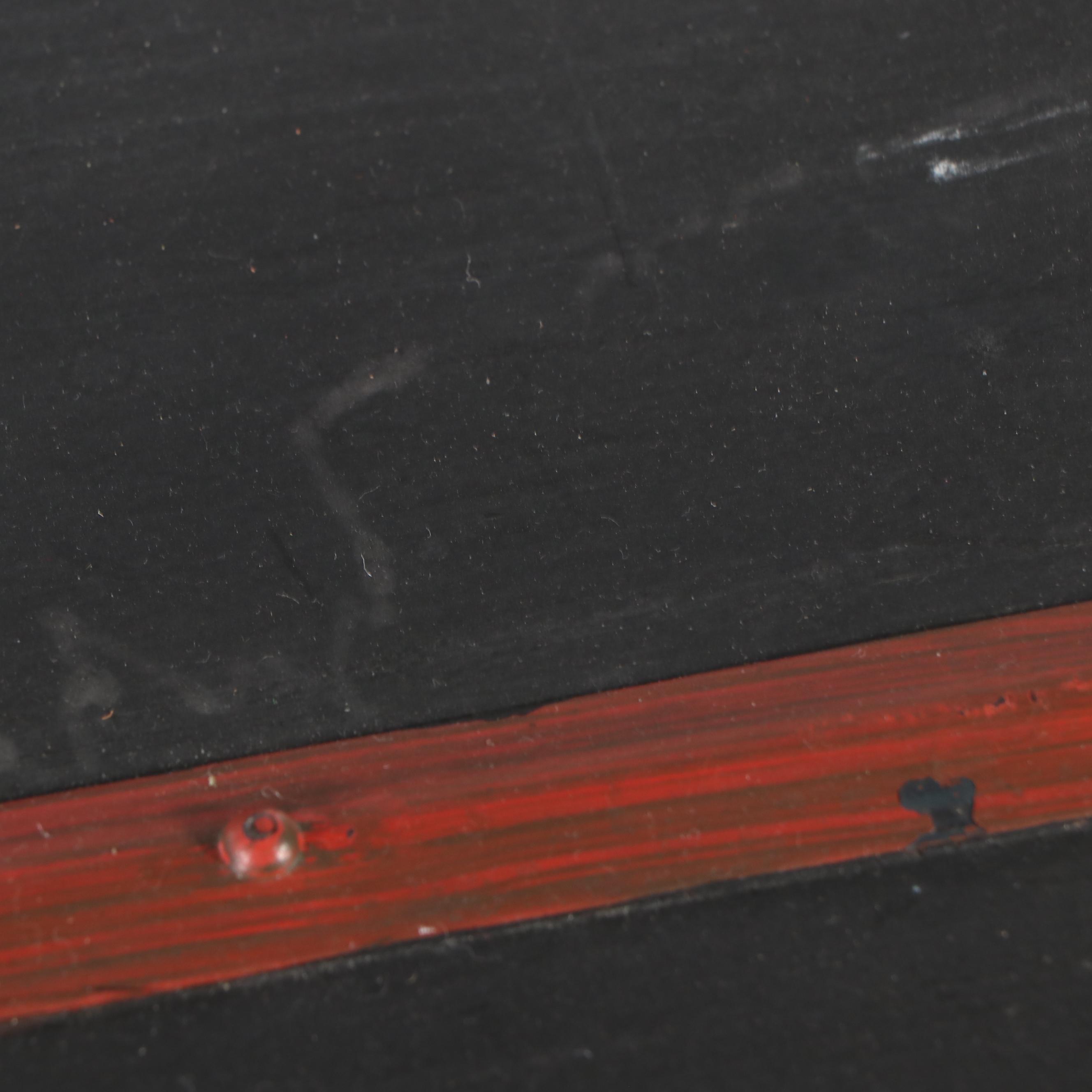 Antique Painted Wood Steamer Trunk