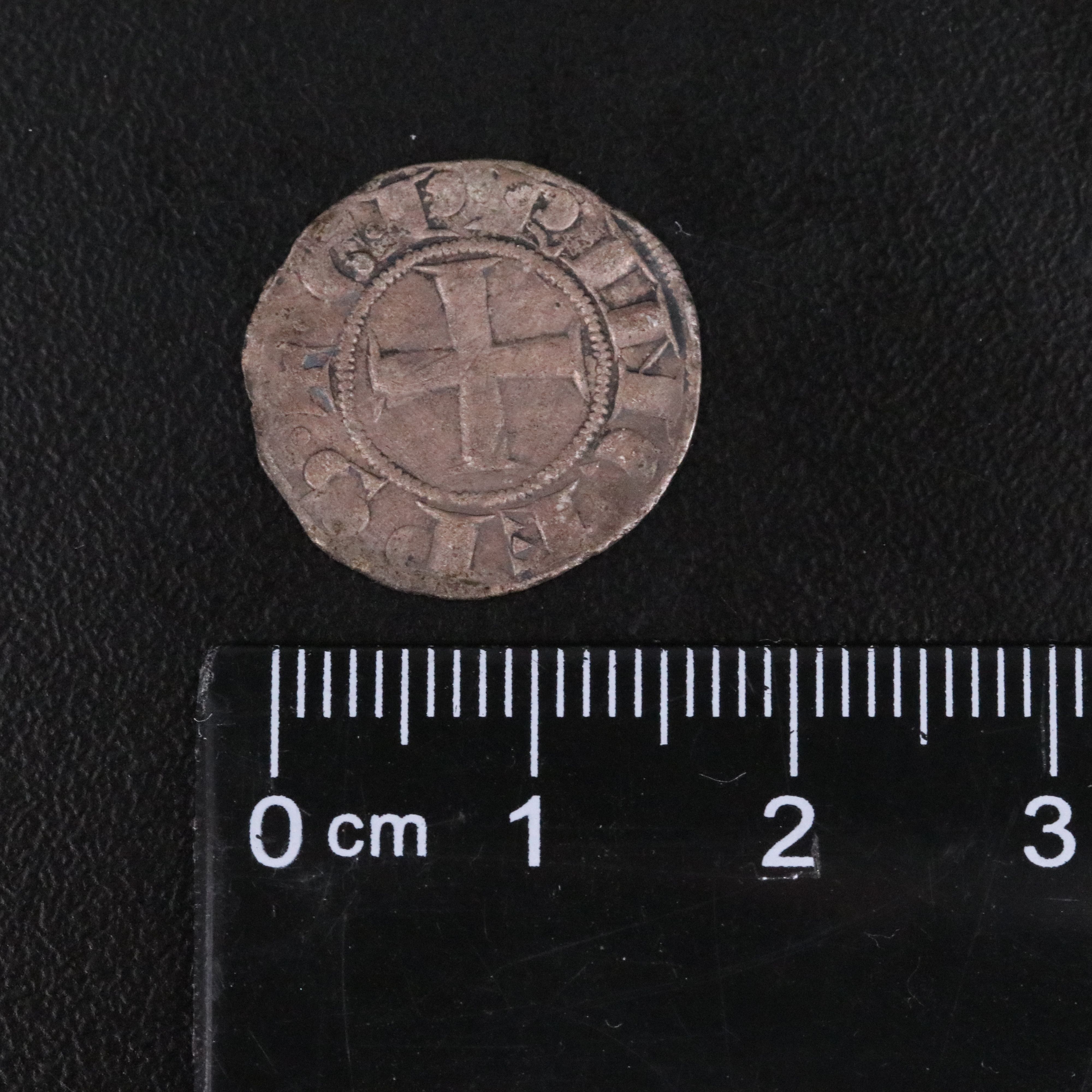 Crusader States, Achaia Æ Denier Coin of William II, ca. 1250