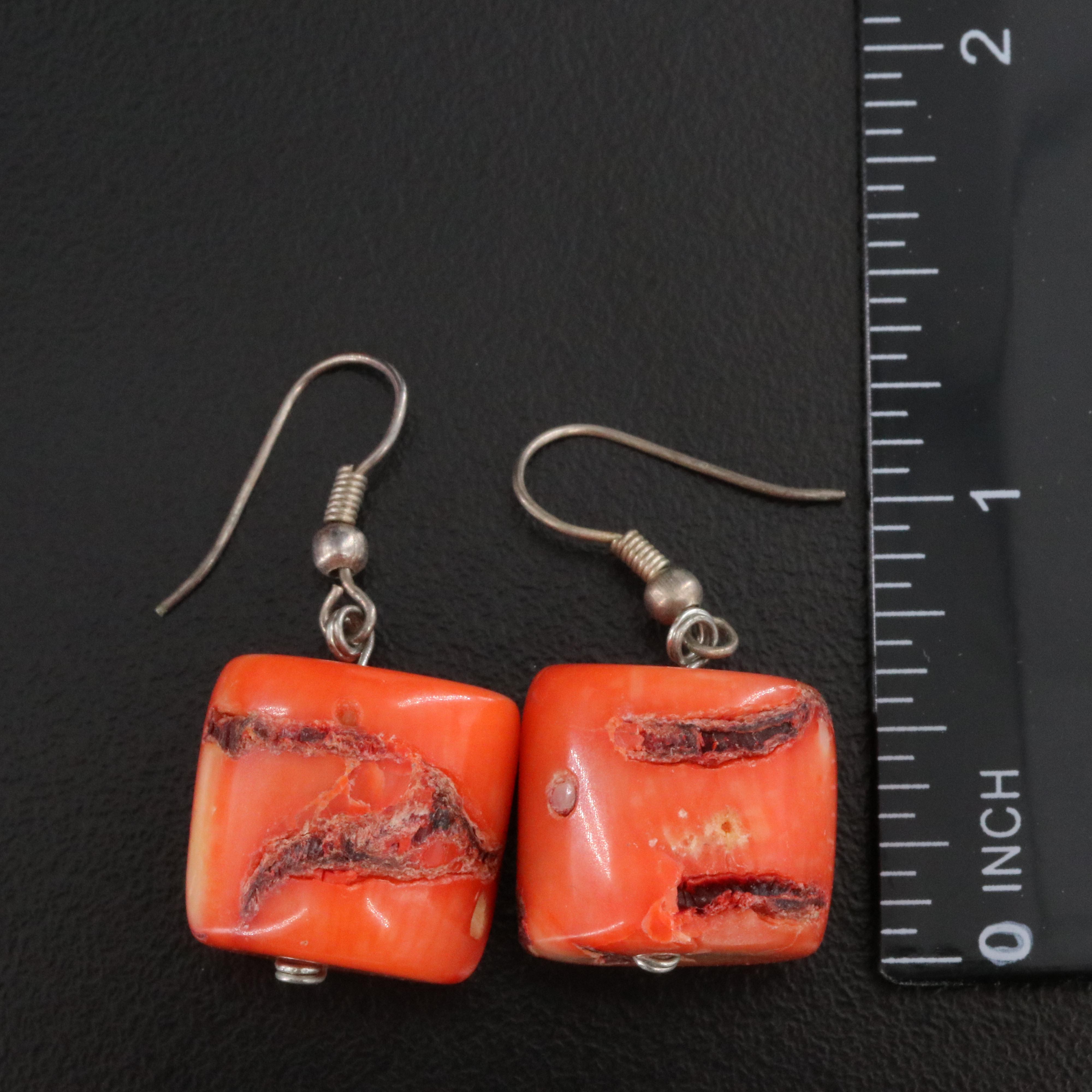 Coral Necklace and Earrings