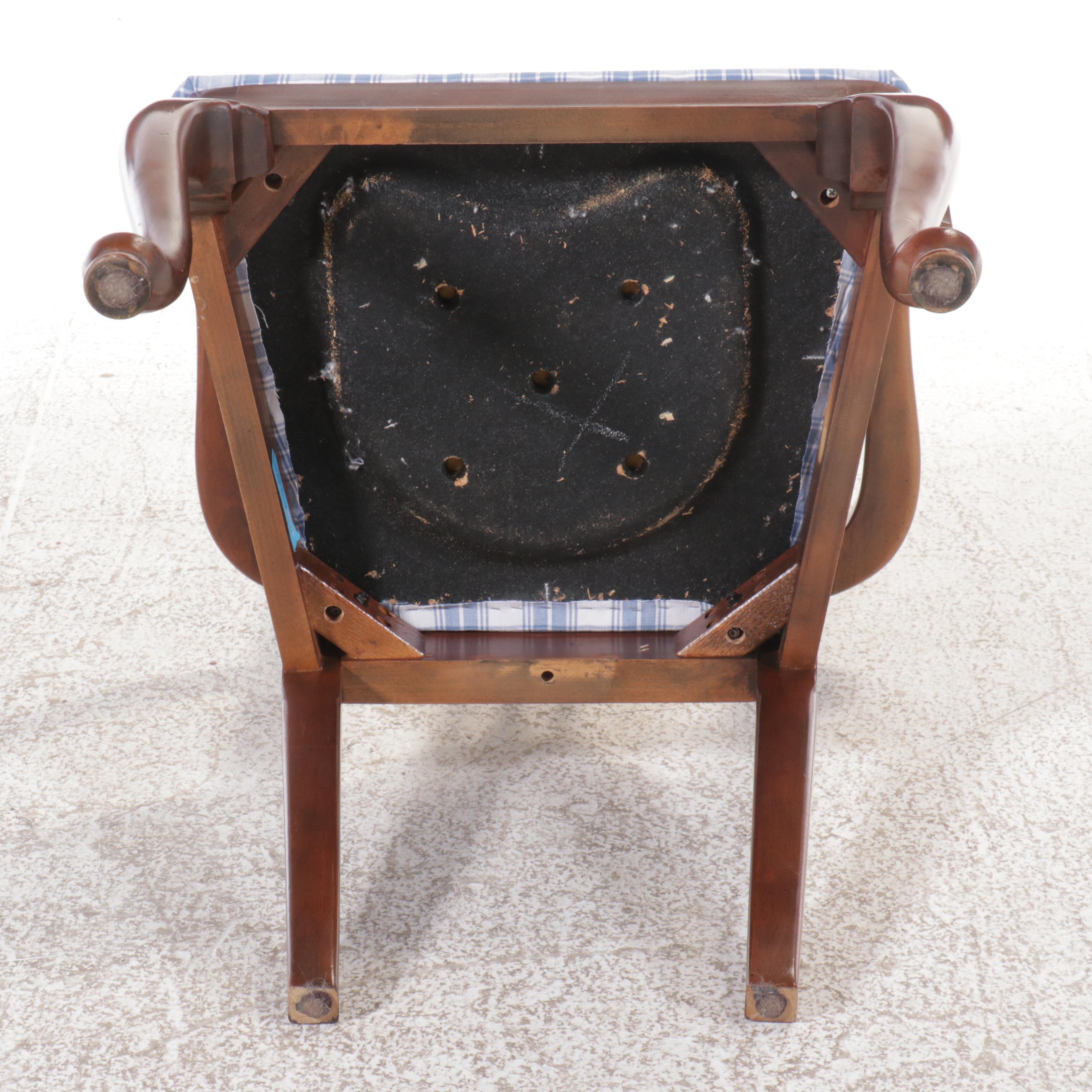 Drexel-Heritage Seven-Piece Mahogany Dining Set with Glass Top Table