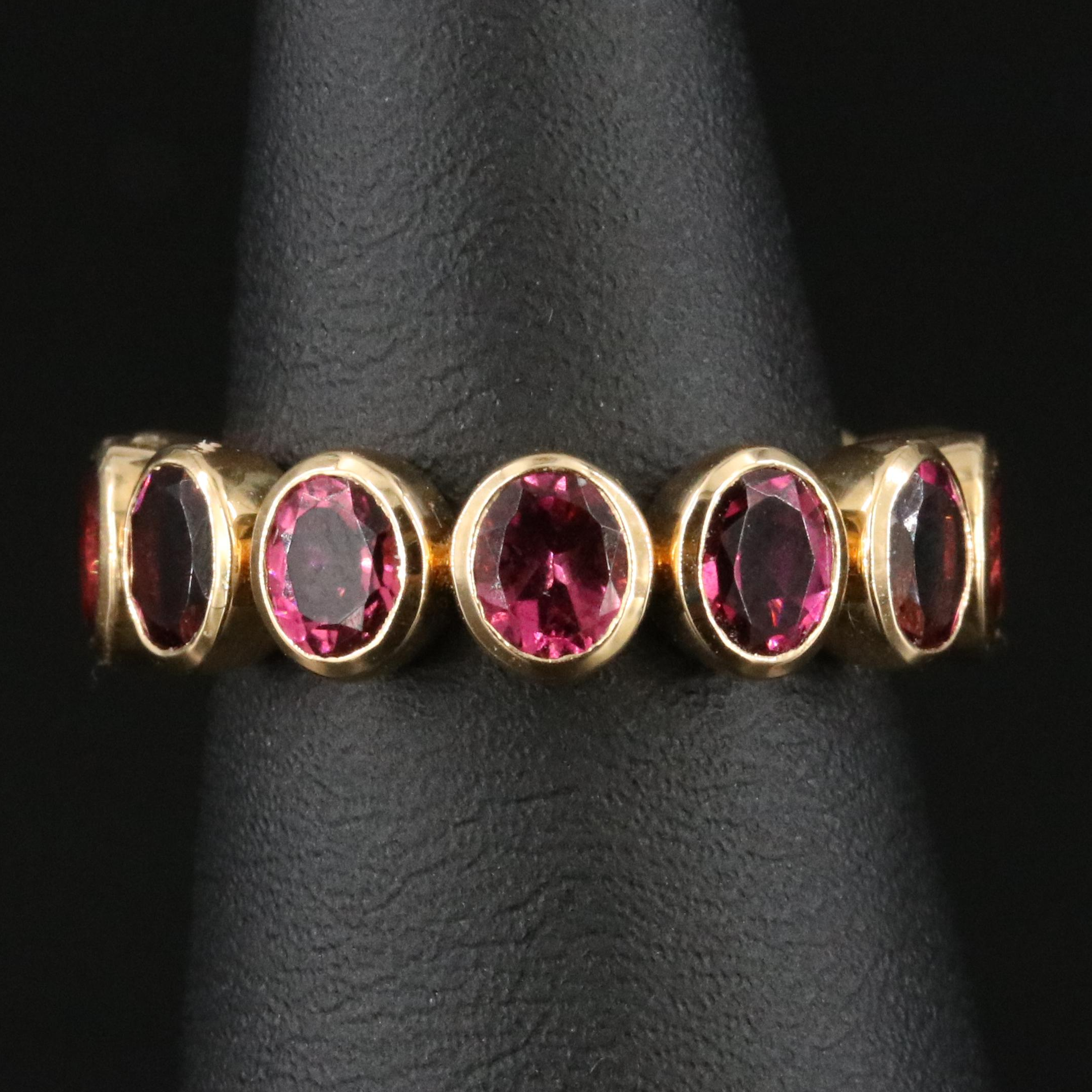 18K Tourmaline Eternity Band