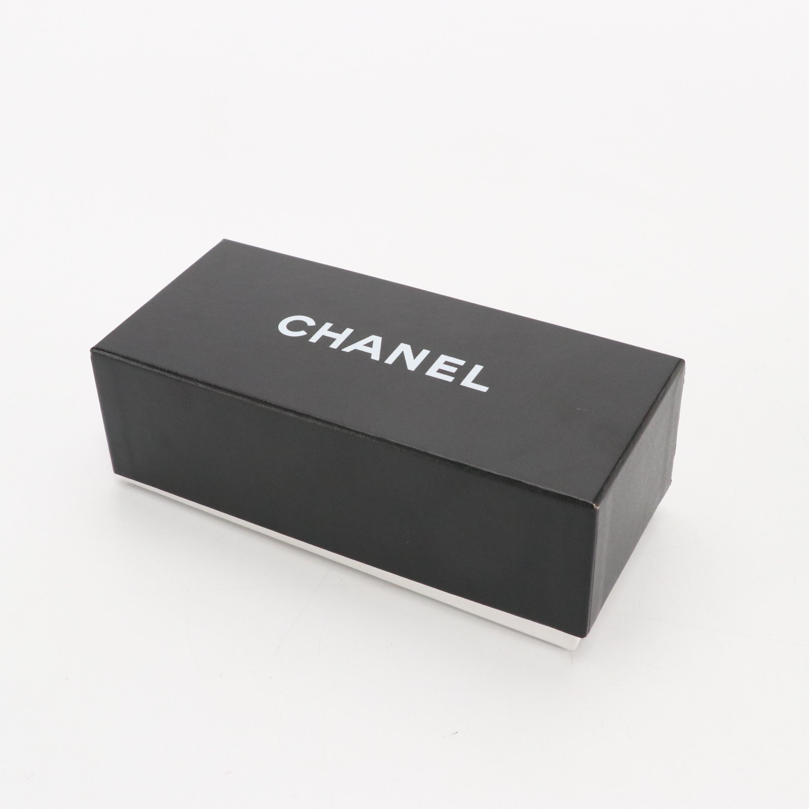 Chanel CC Crystal 4095B Half-Rim Sunglasses with Case and Box