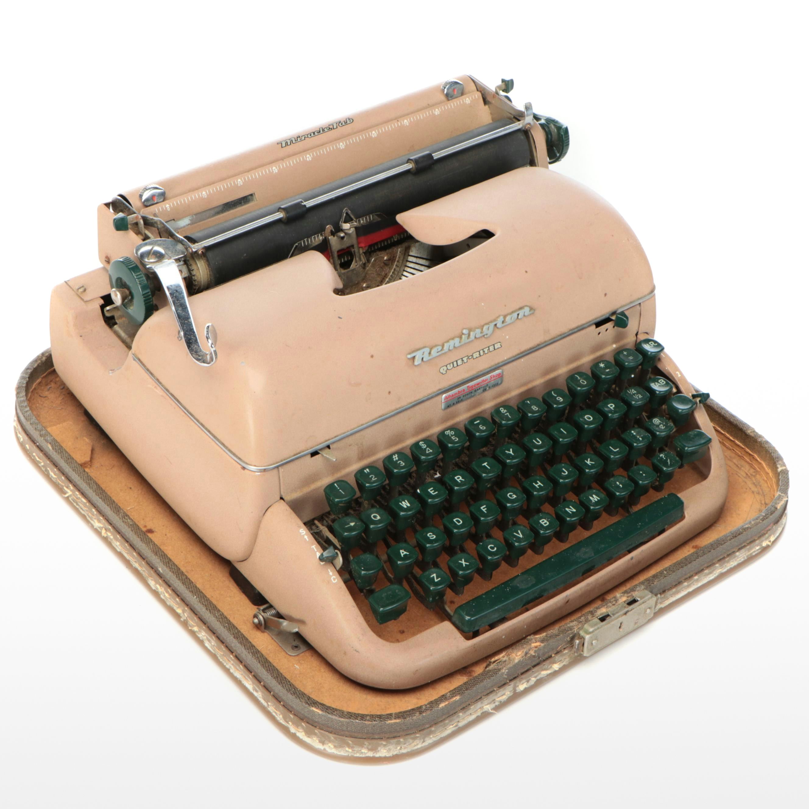 Remington Quiet-Riter Miracle Tab Portable Typewriter, Mid-20th Century