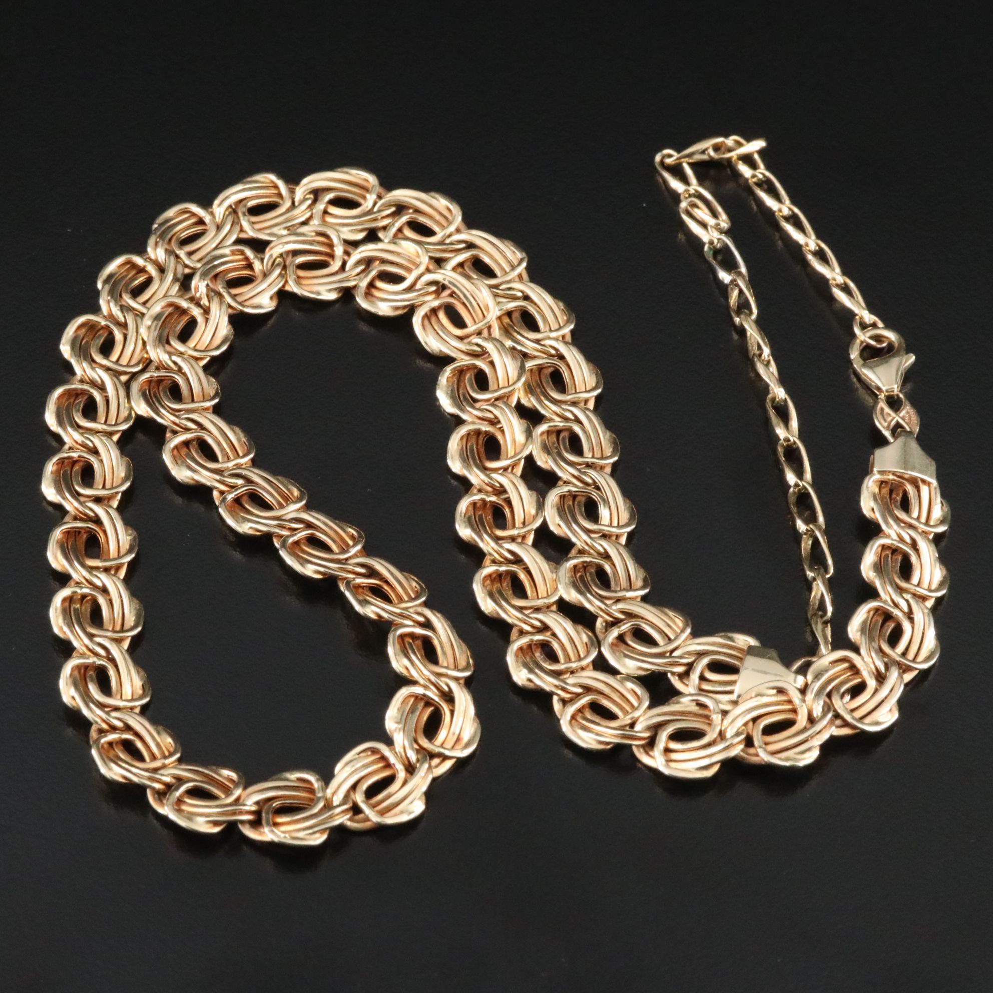 14K Fancy Link Necklace