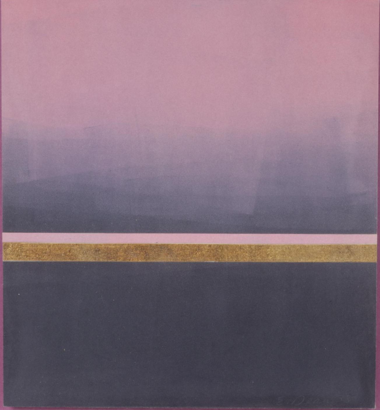 E. Dean Abstract Color Block Mixed Media Painting