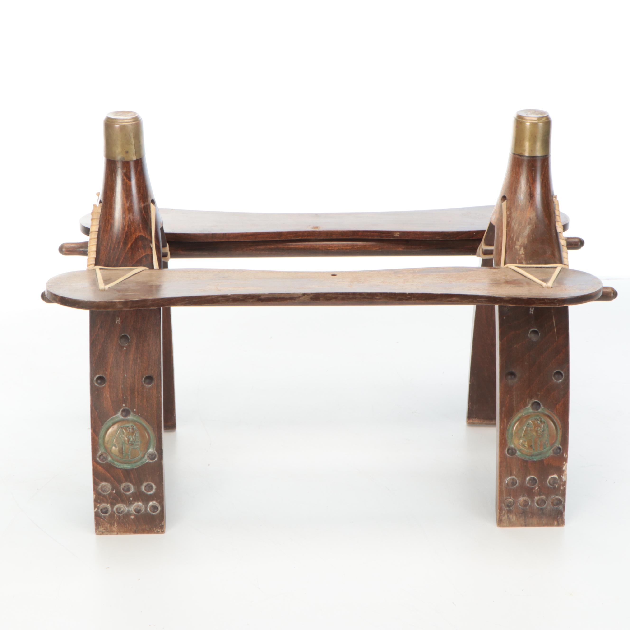 Wooden Egyptian Camel Saddle, Mid-20th Century