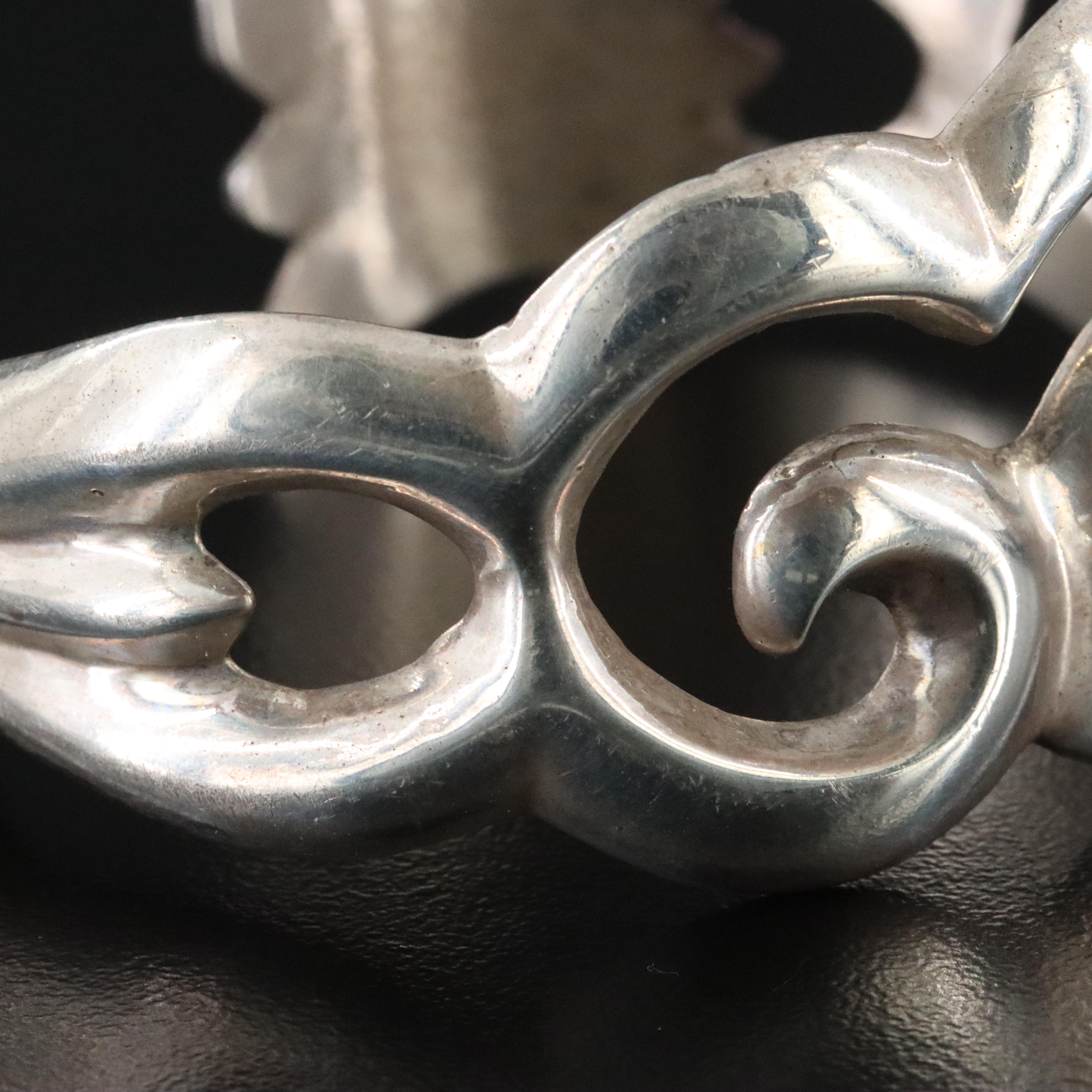 Francis L. Begay Navajo Diné Sterling Sand Cast Cuff Bracelet