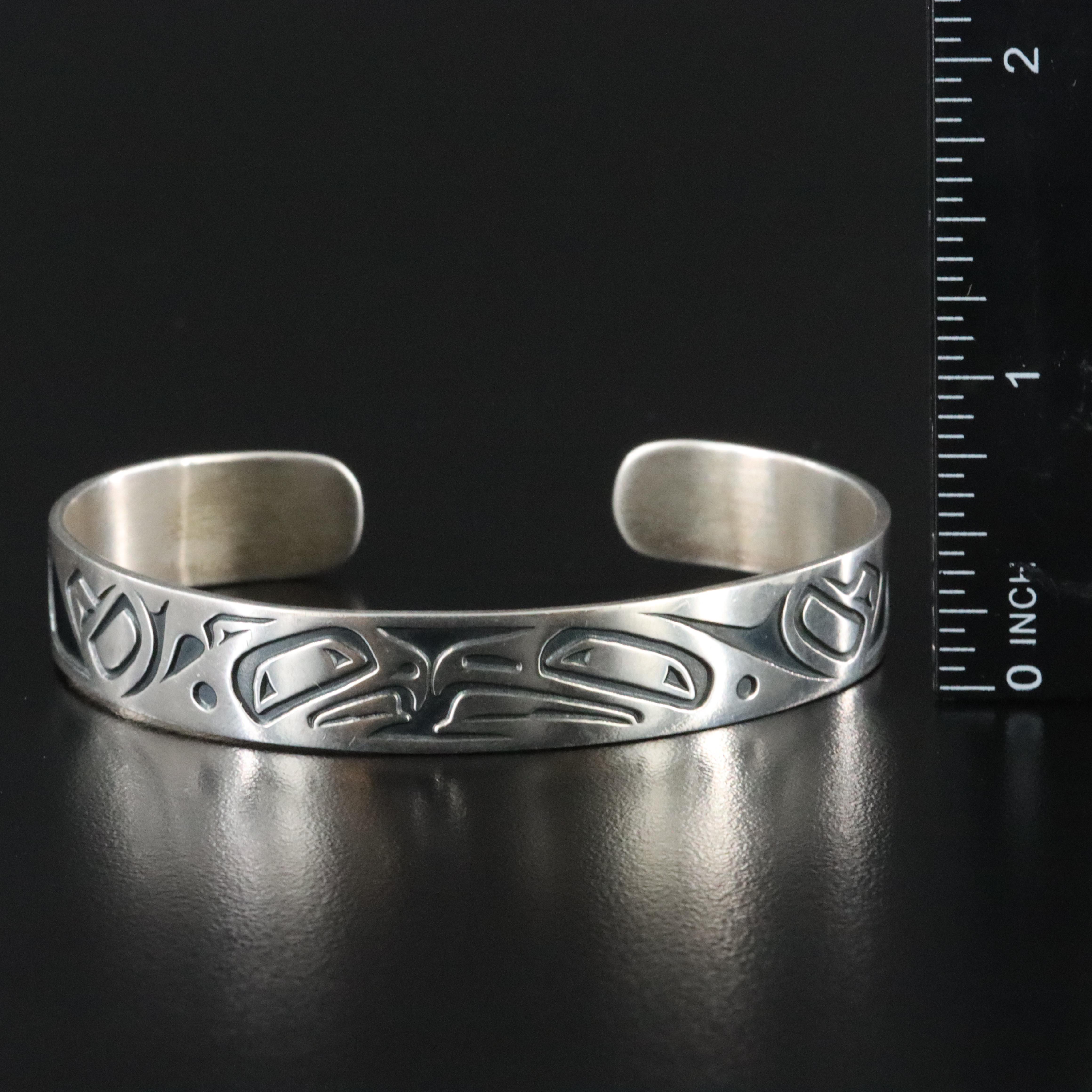 Danny Dennis Gitxian/Tsimshian for Metal Arts Group "Lovebirds" Cuff Bracelet