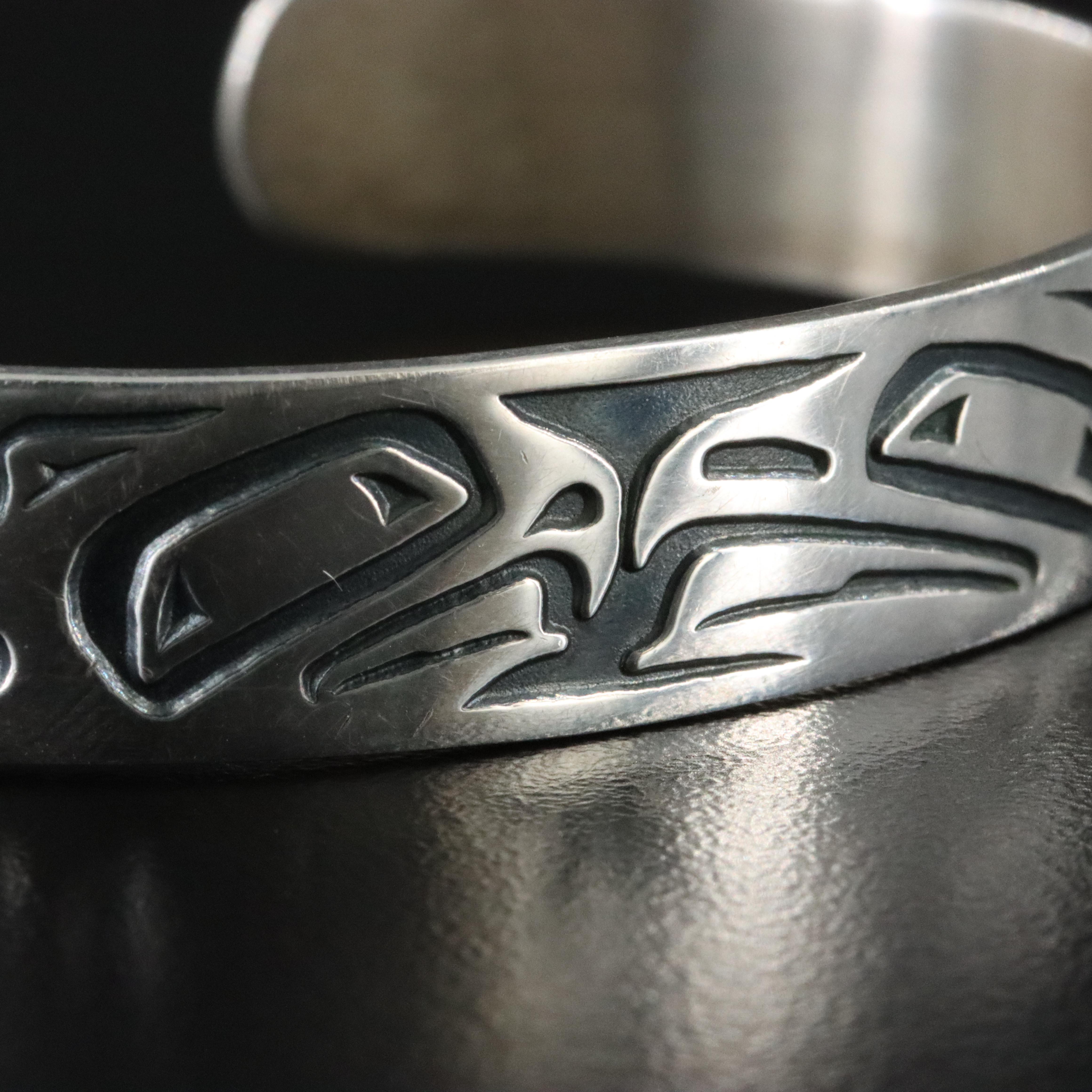 Danny Dennis Gitxian/Tsimshian for Metal Arts Group "Lovebirds" Cuff Bracelet