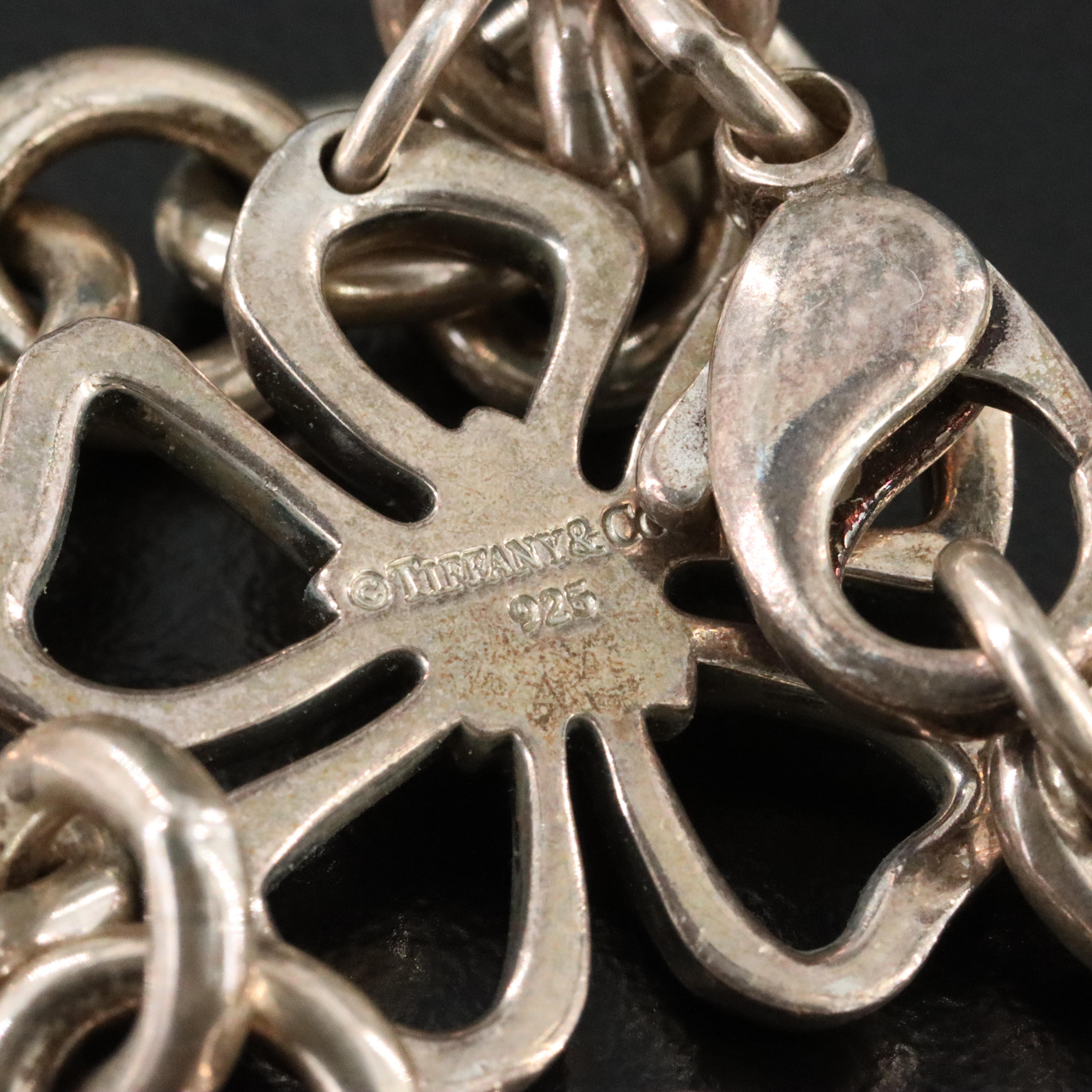 Tiffany & Co. Sterling Stencil Daisy Charm Bracelet
