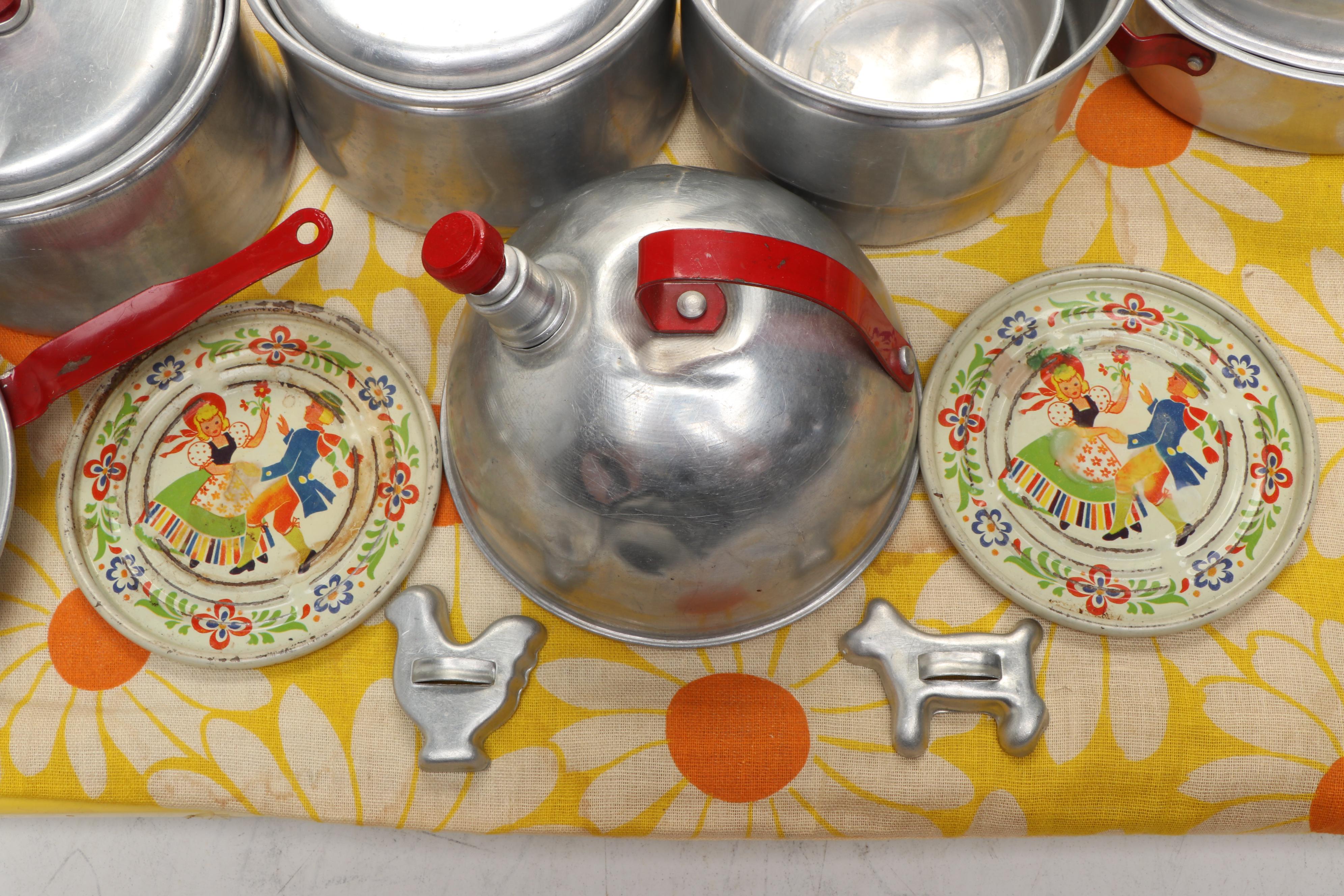 Children's Ironing Board and Metal Kitchen Toys