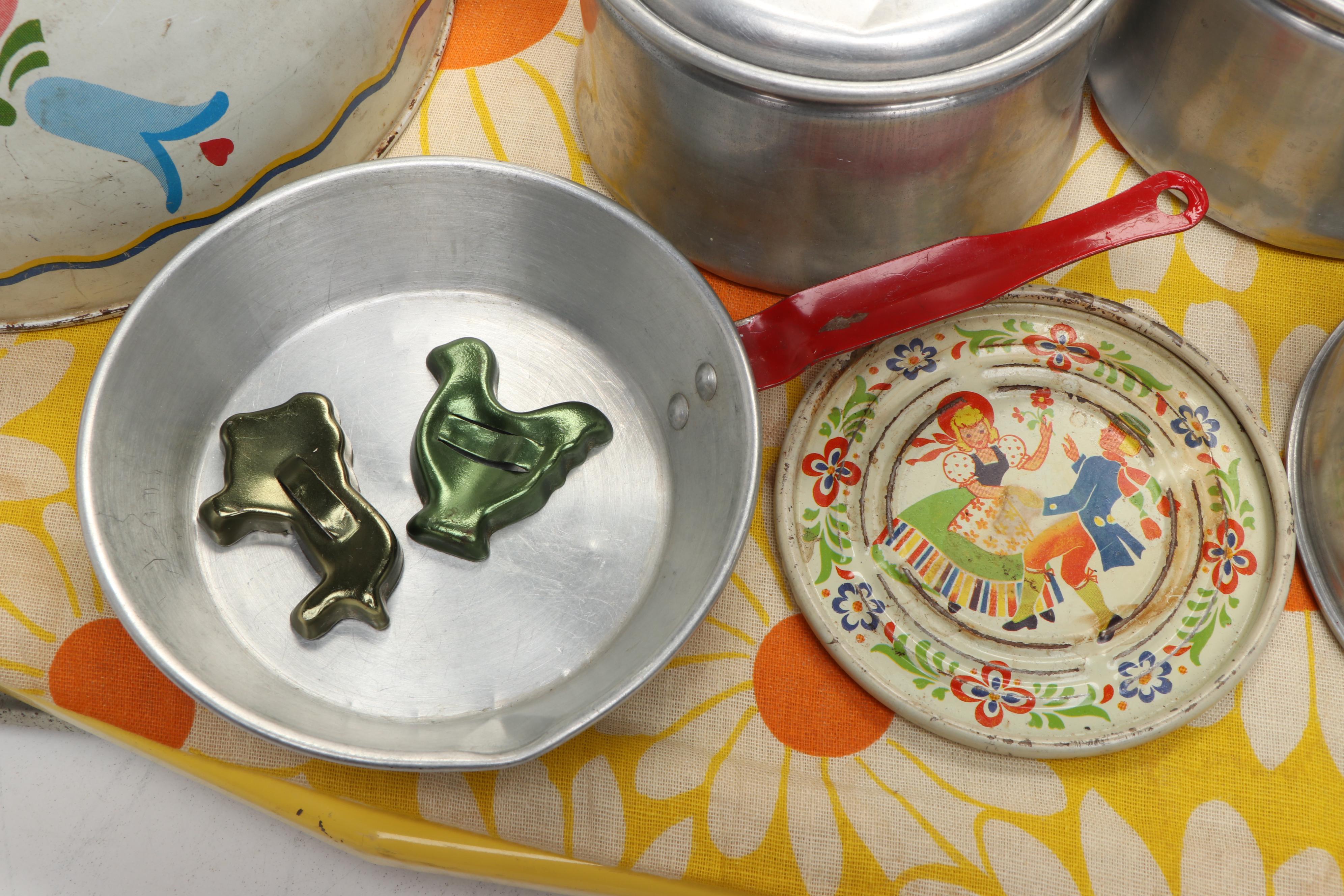 Children's Ironing Board and Metal Kitchen Toys