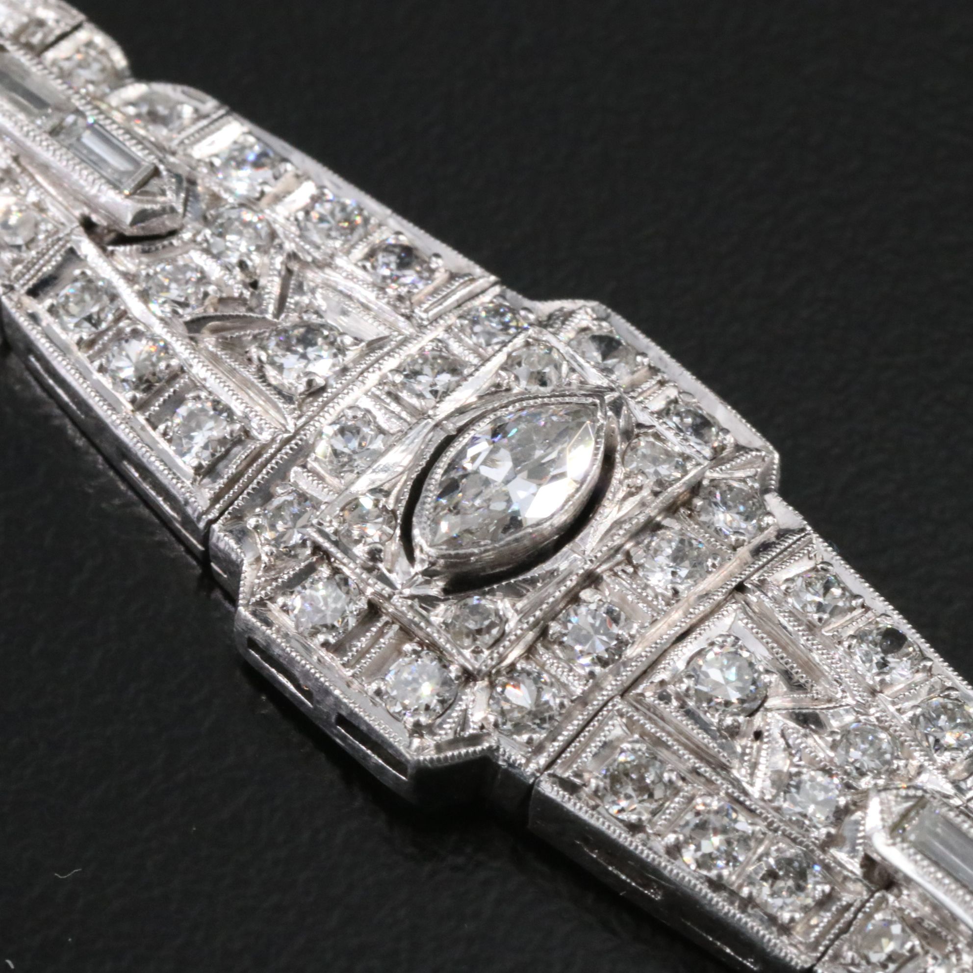 Art Deco Platinum 3.18 CTW Diamond Bracelet