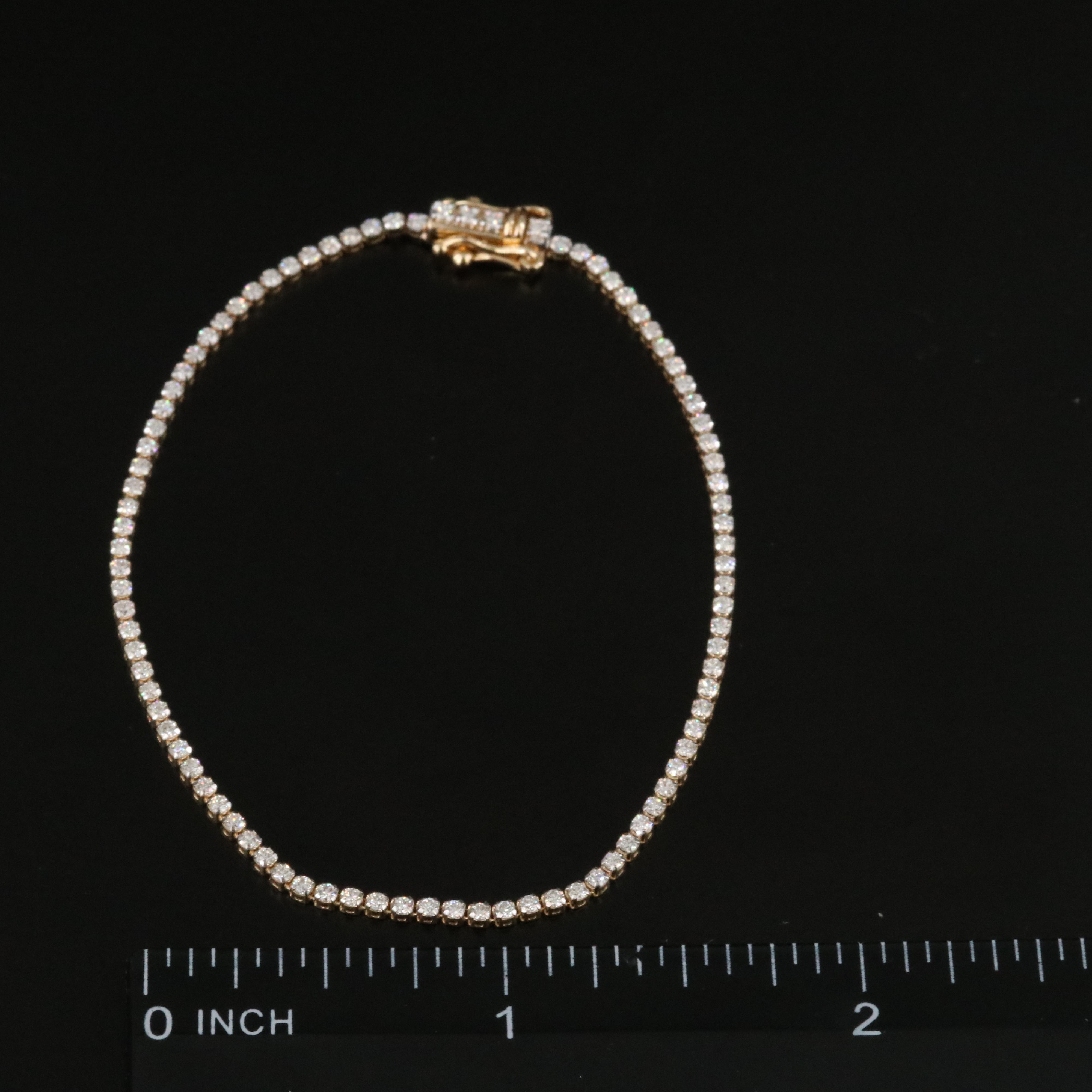 14K 1.00 CTW Lab Grown Diamond Line Bracelet