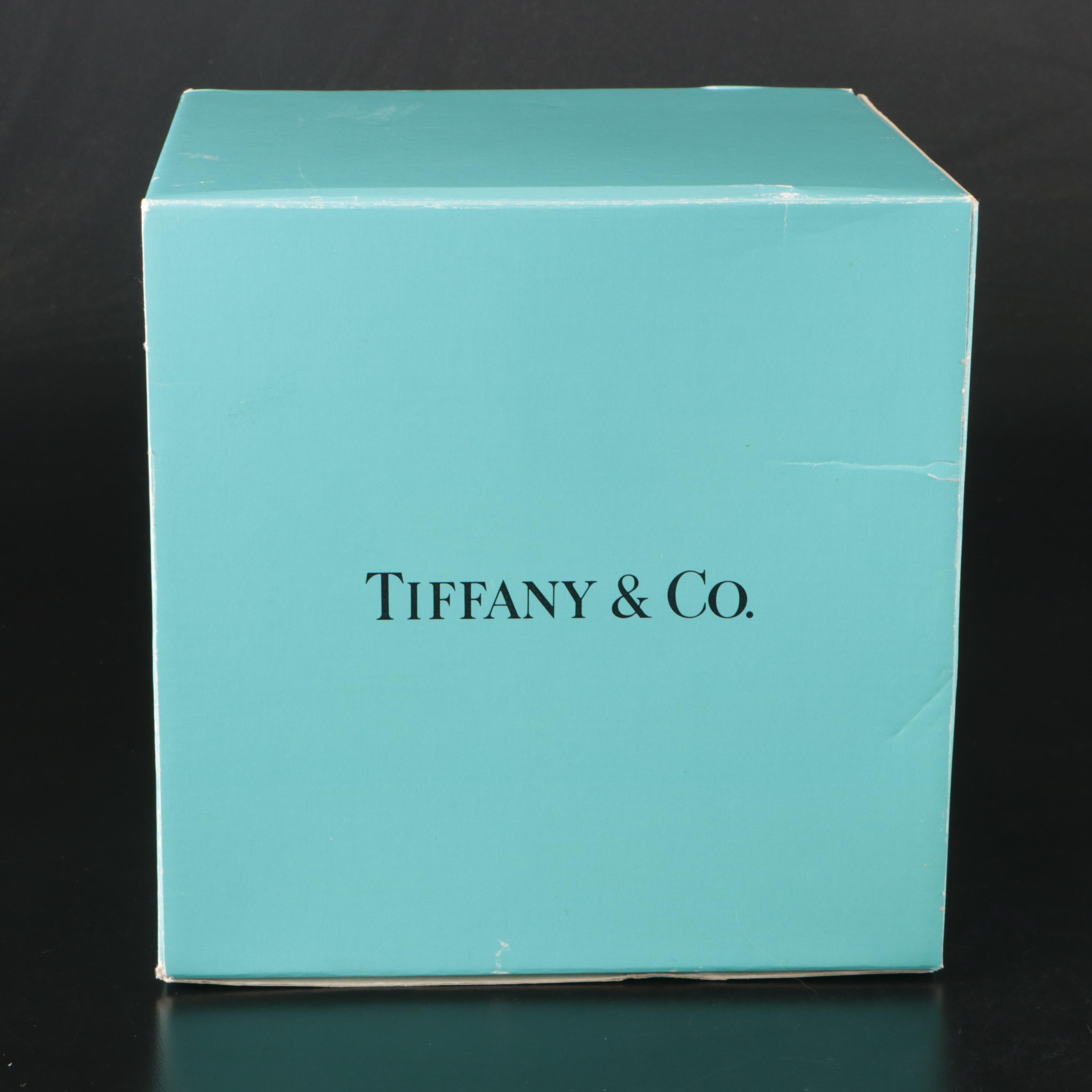 Tiffany & Co. "Floral Vine" Crystal Rose Bowl and "Bamboo" Round Bowl