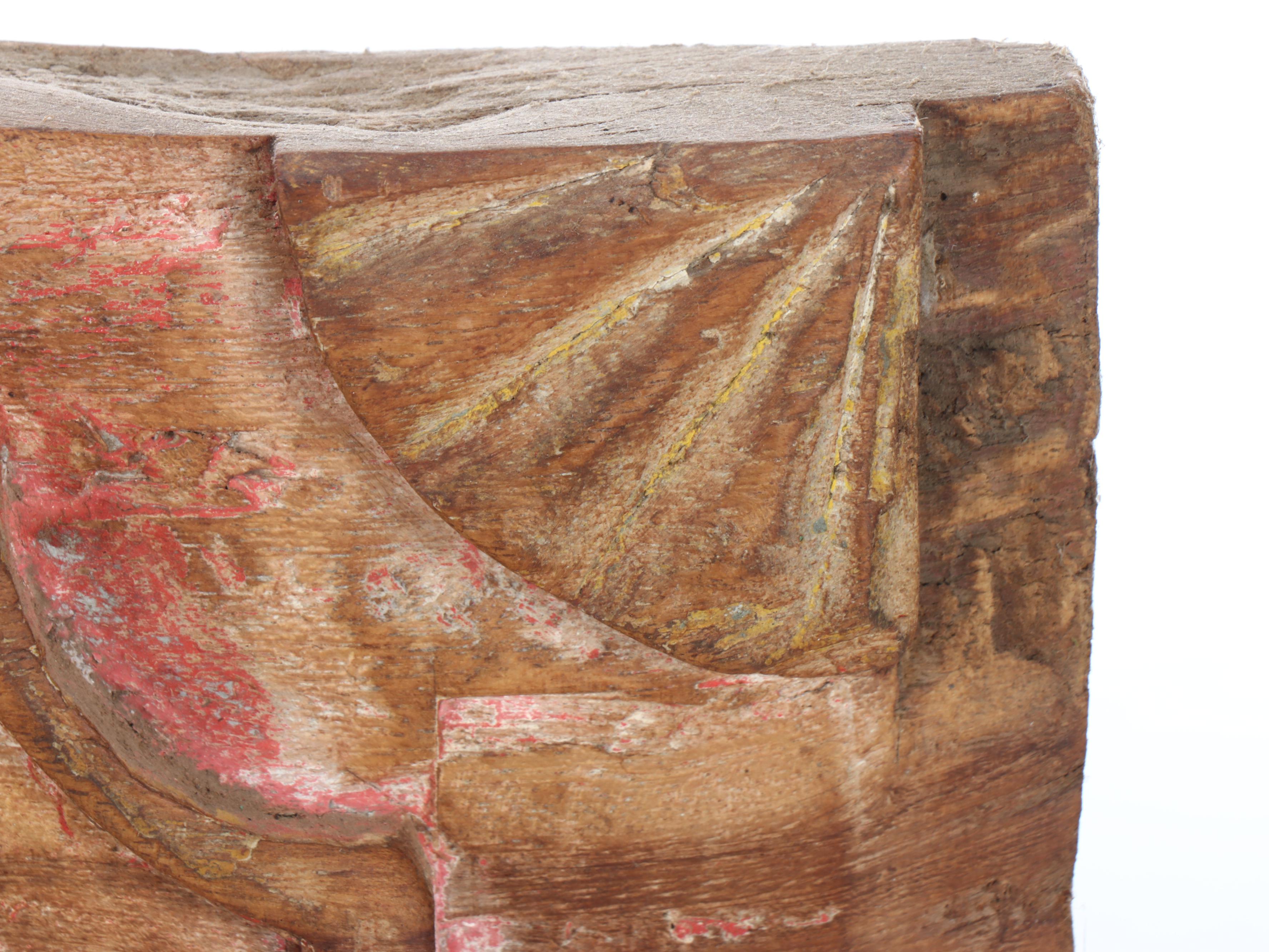 Southeast Asian Style Carved Wood Panel