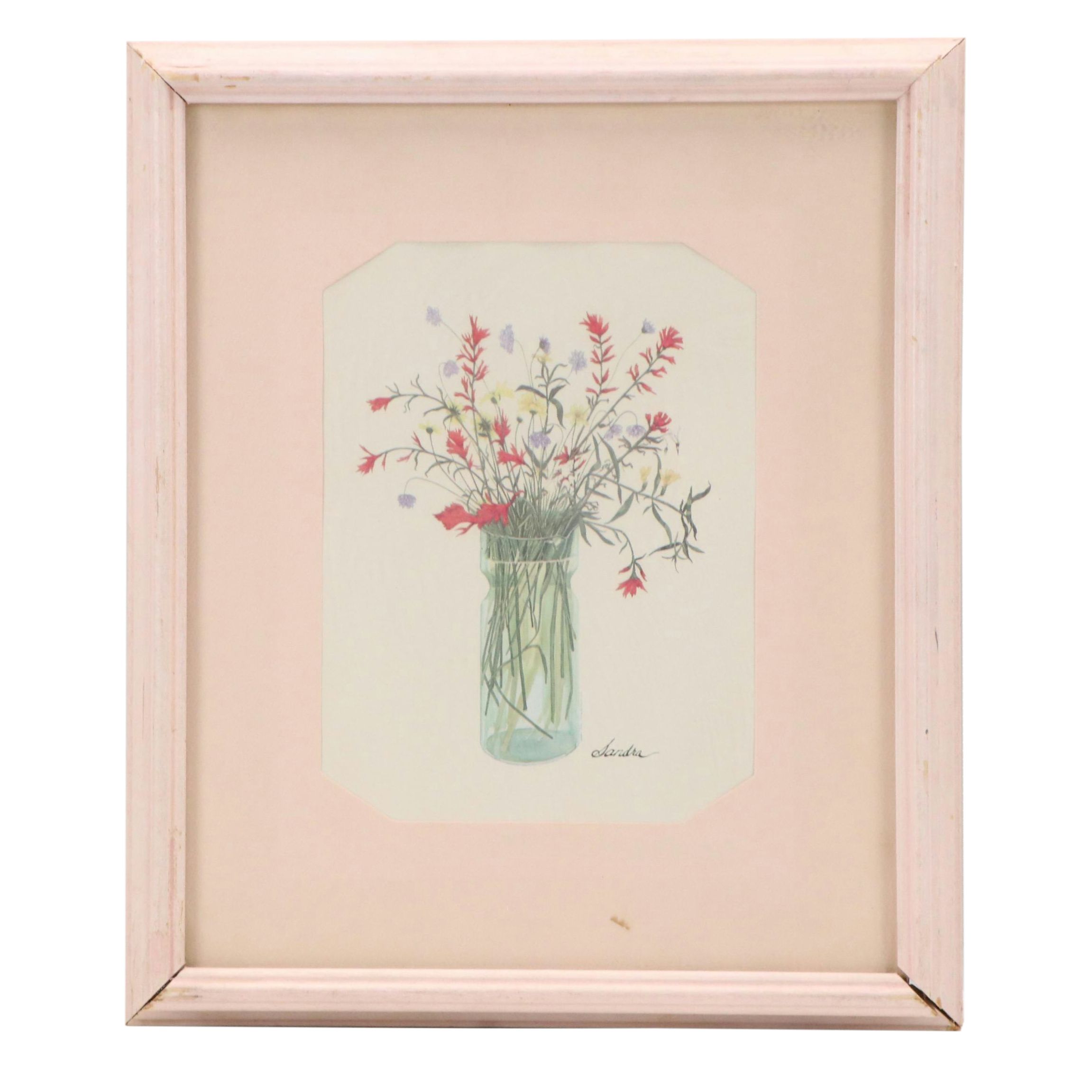 Floral Still Life Offset Lithograph After Sandra Tomella