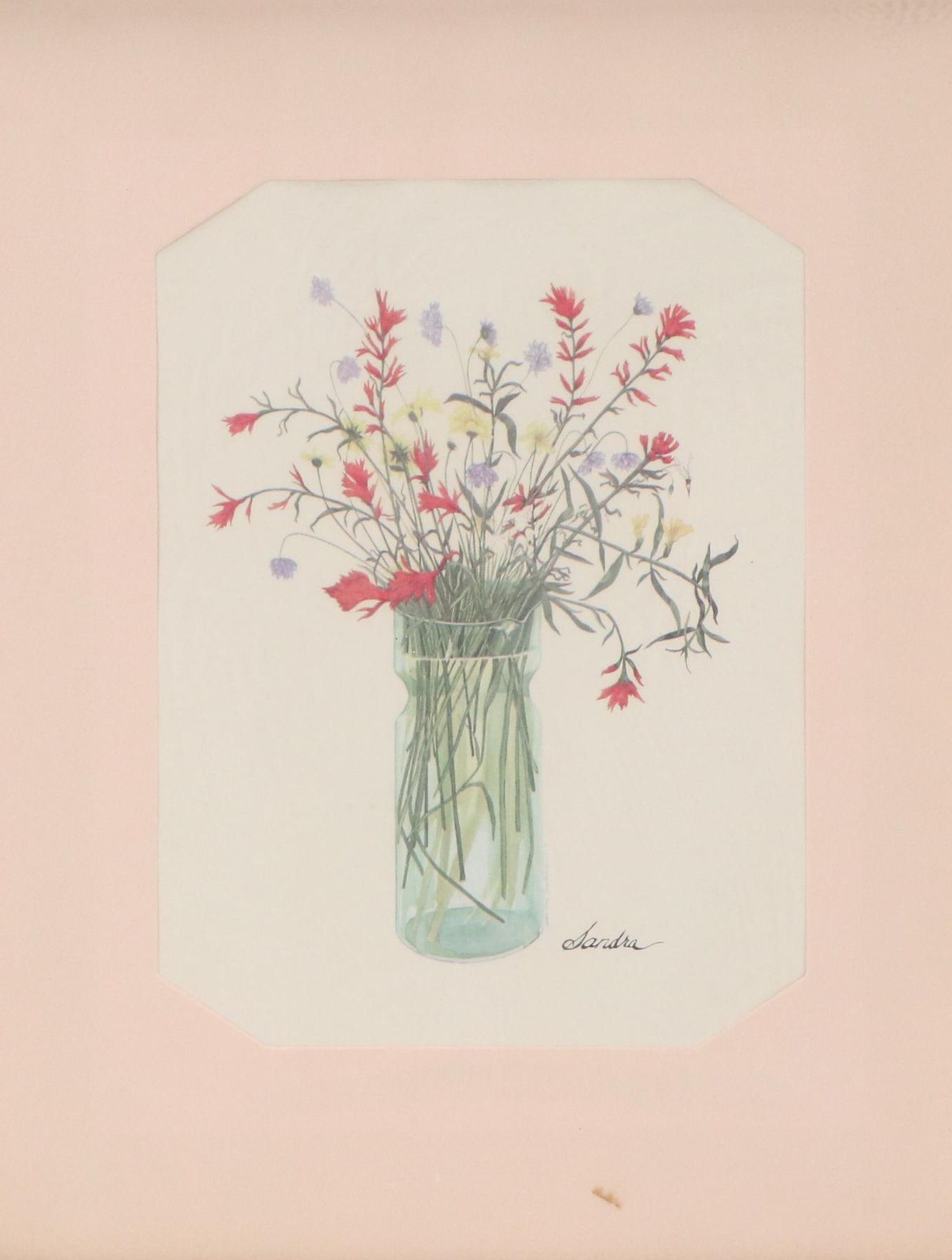 Floral Still Life Offset Lithograph After Sandra Tomella