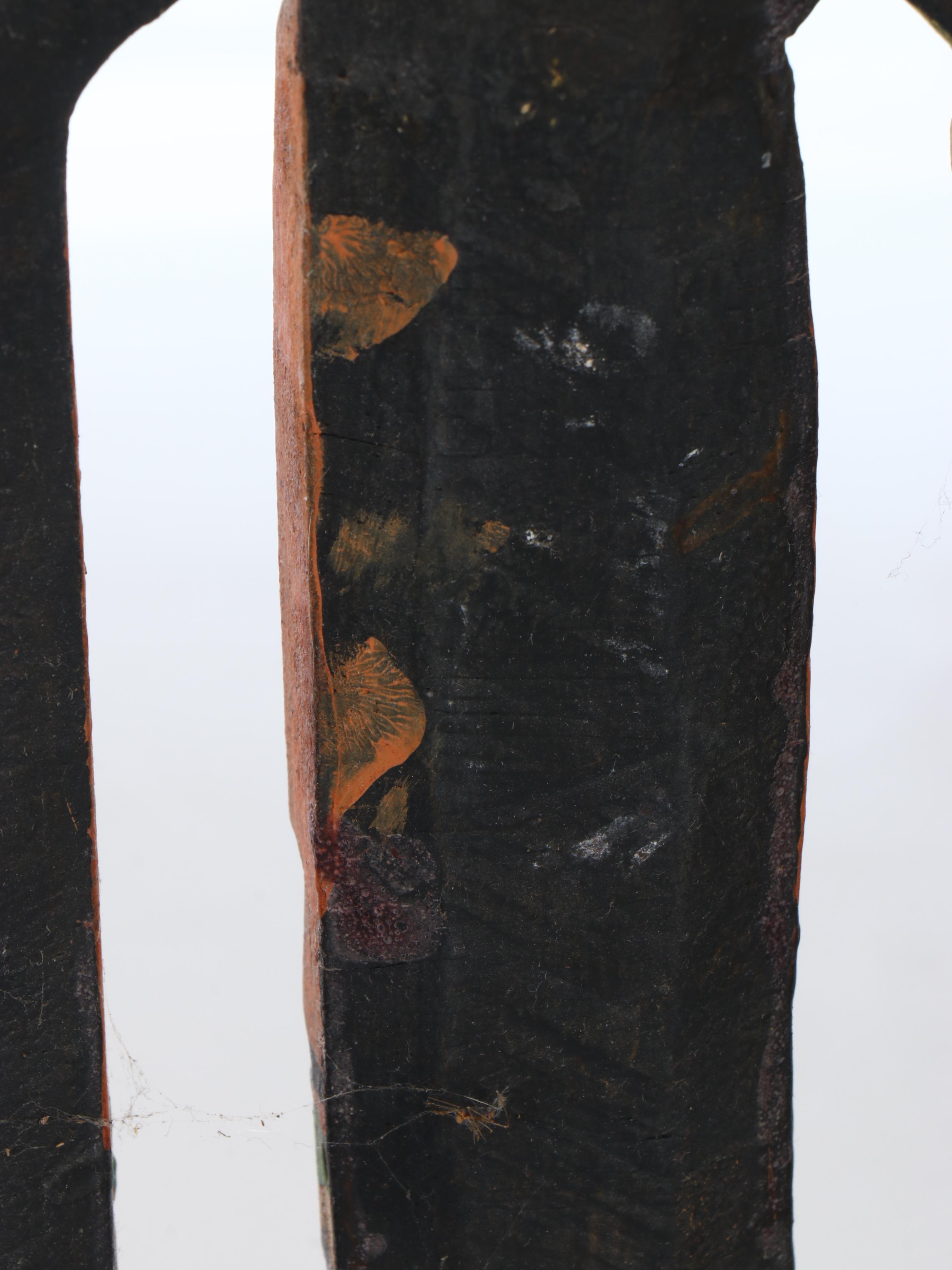 Balinese Processional Polychrome Carved Wood Wall Plaque