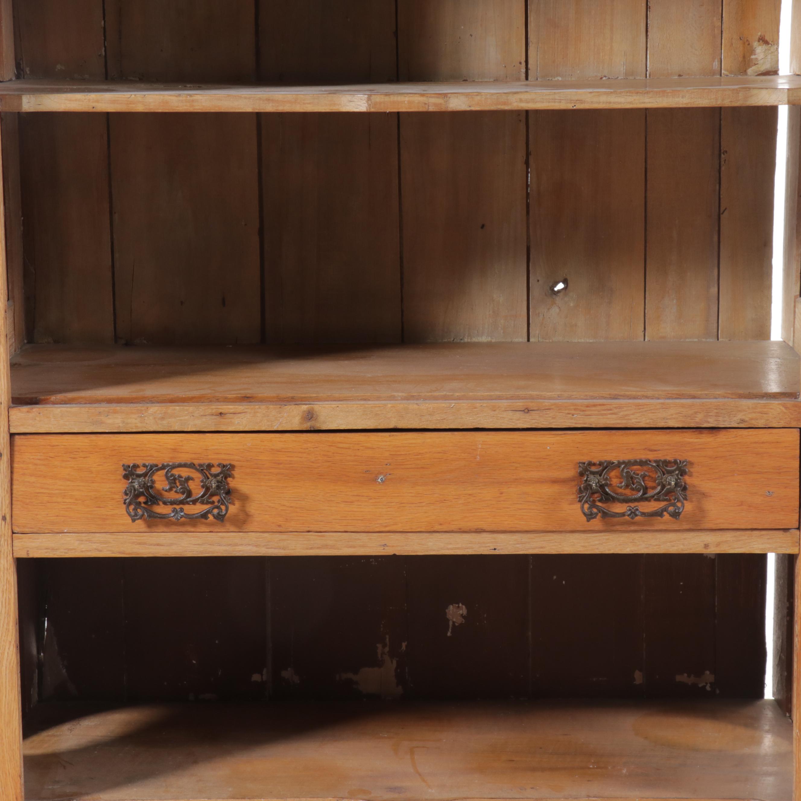 Arts & Crafts Style Natural Finish Bookcase