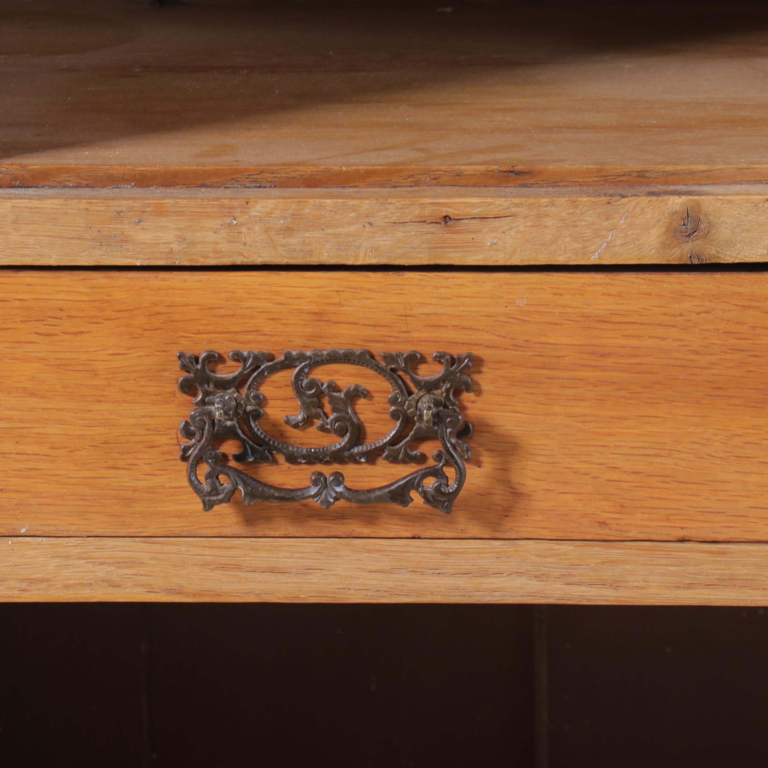 Arts & Crafts Style Natural Finish Bookcase