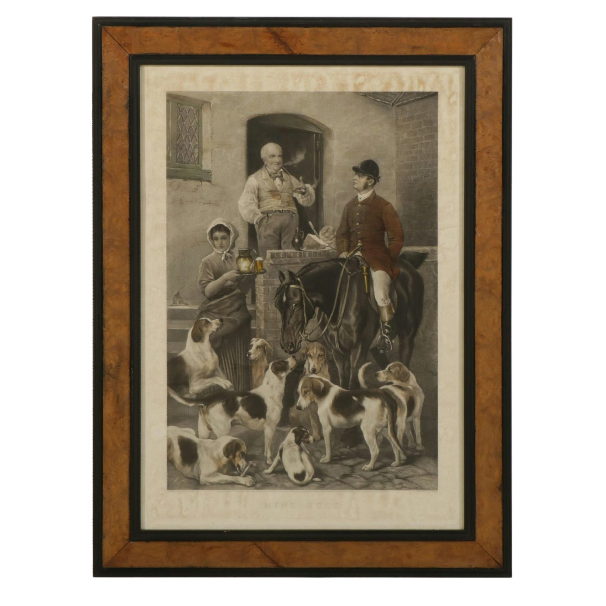 Alfred Clarence Alais "Mine Host" Colored Engraving After J. F. Herring, 1883