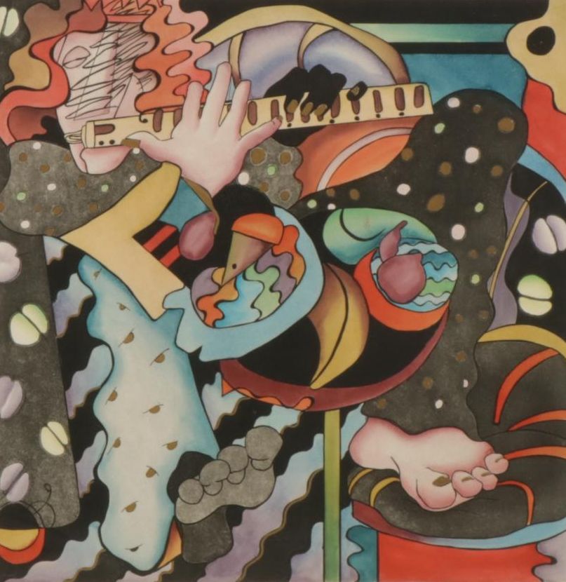 Antonio Modernist Lithograph "On the Town II," Late 20th Century