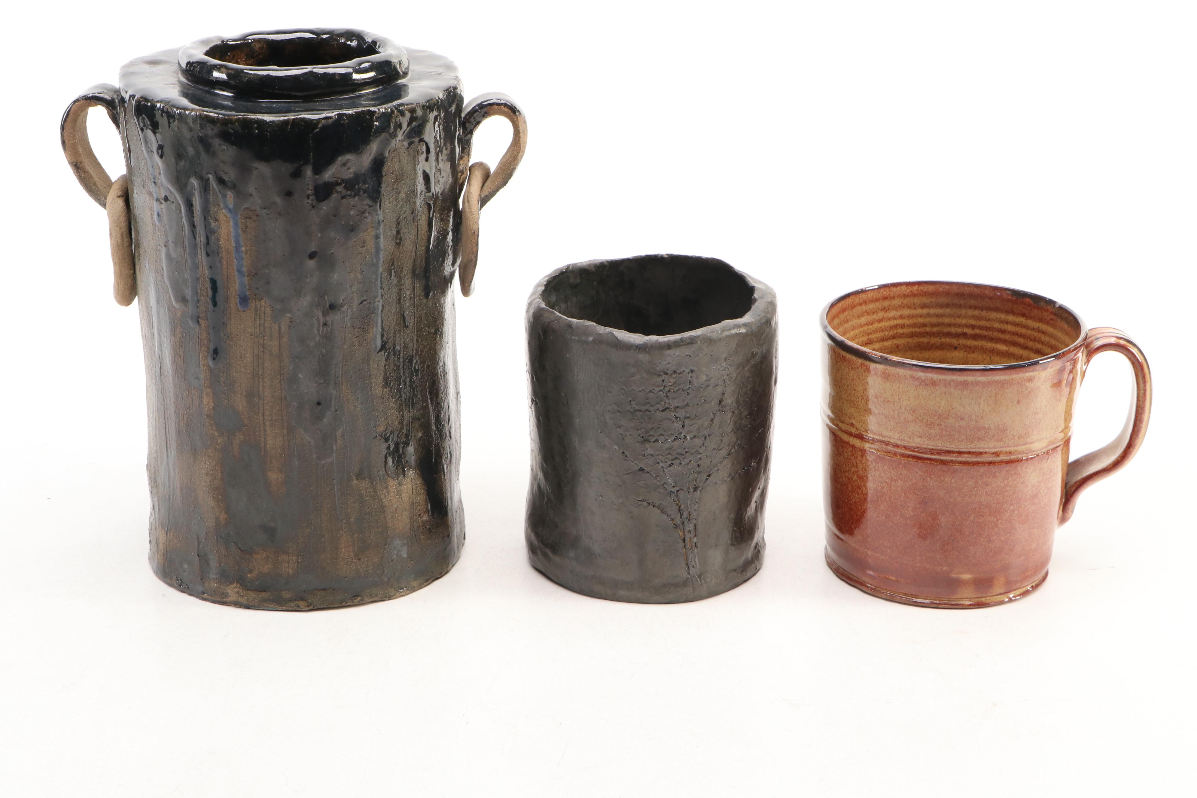 Reed Schuster Ceramic Vases and Bowls with Other Ceramic Planter