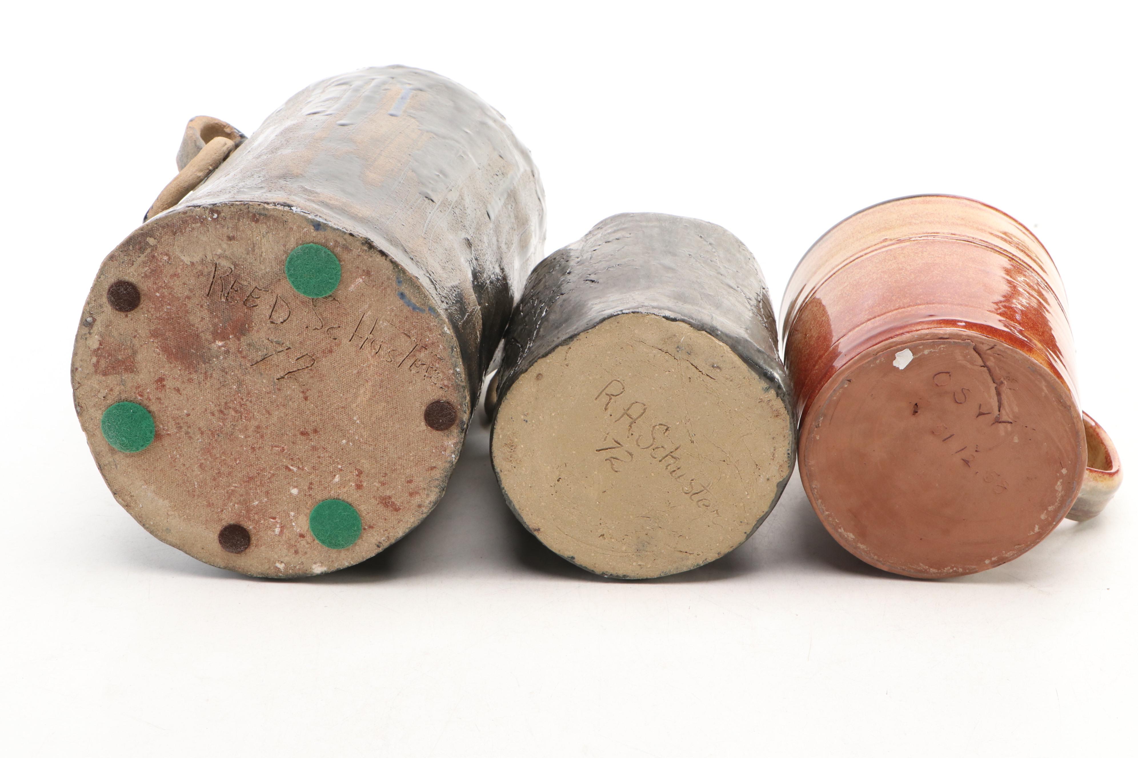 Reed Schuster Ceramic Vases and Bowls with Other Ceramic Planter