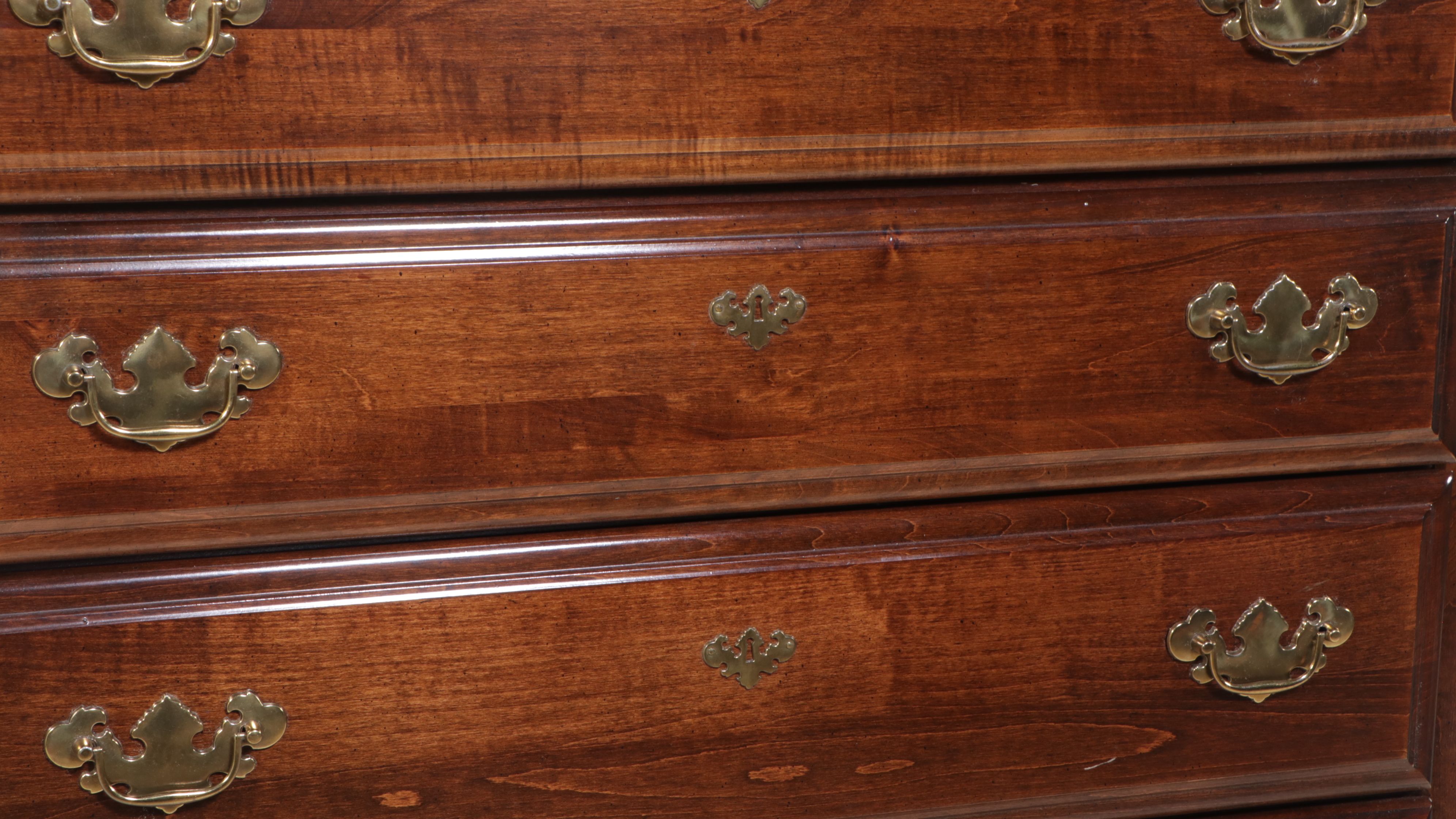 Federal Style Mahogany Finished Highboy Chest on Chest