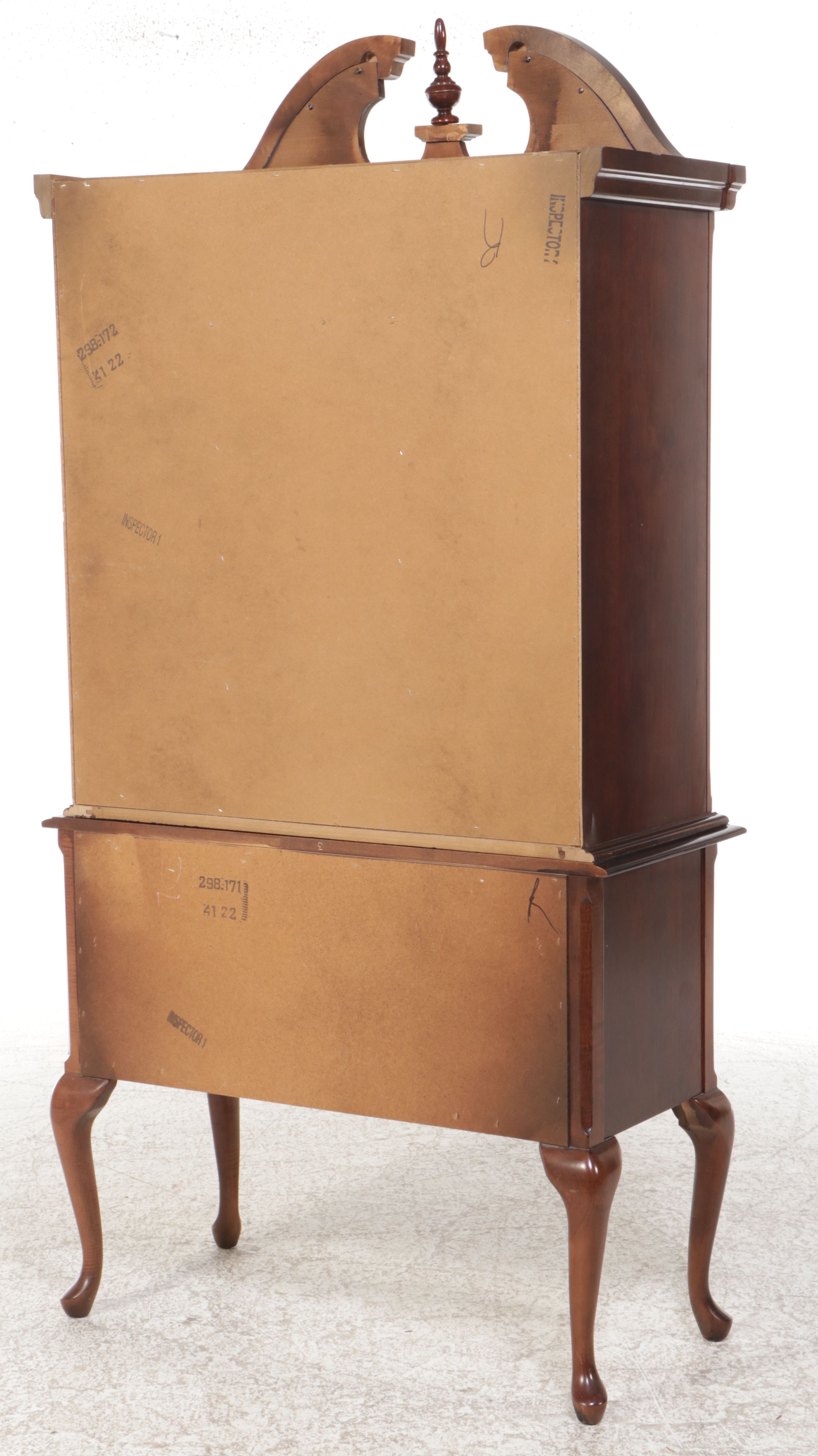 Federal Style Mahogany Finished Highboy Chest on Chest