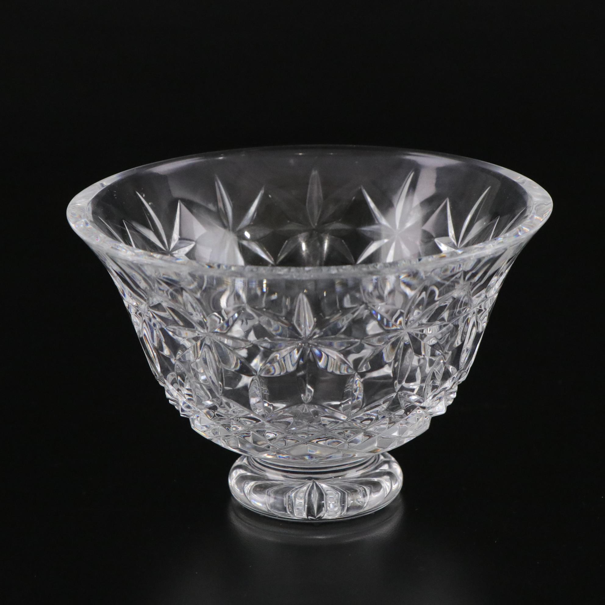 Waterford Crystal "Balmoral" and "Comeragh" Pedestal Bowls, Mid-Late 20th C.