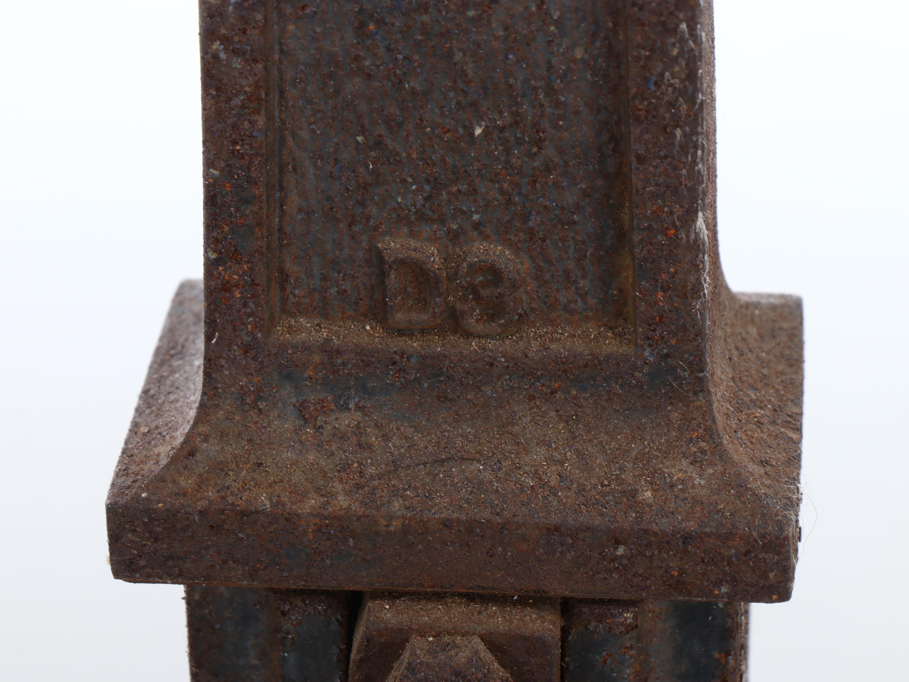 French Gothic Style Painted Cast Iron Andirons