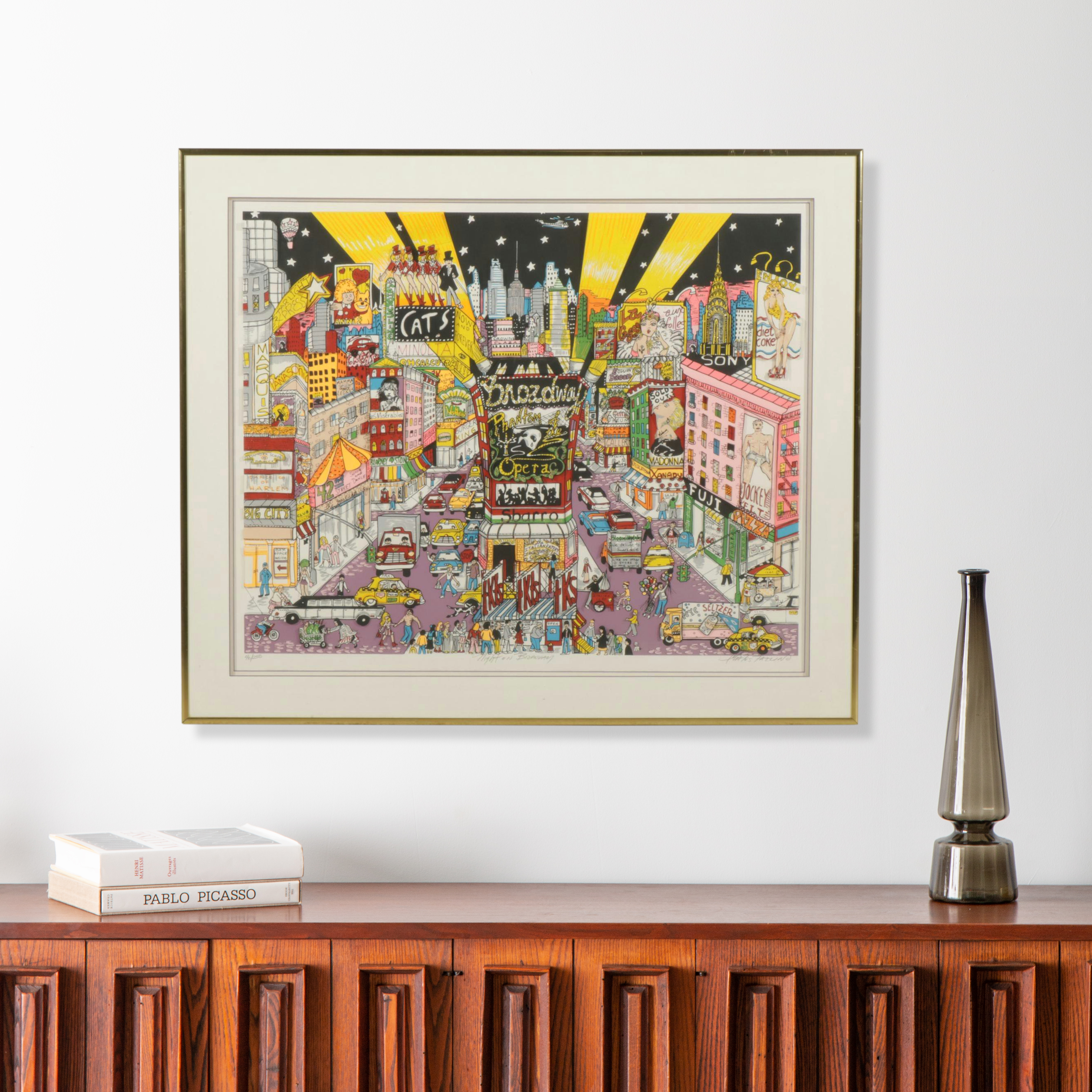 Charles Fazzino Dimensional Serigraph "Night on Broadway," Late 20th Century