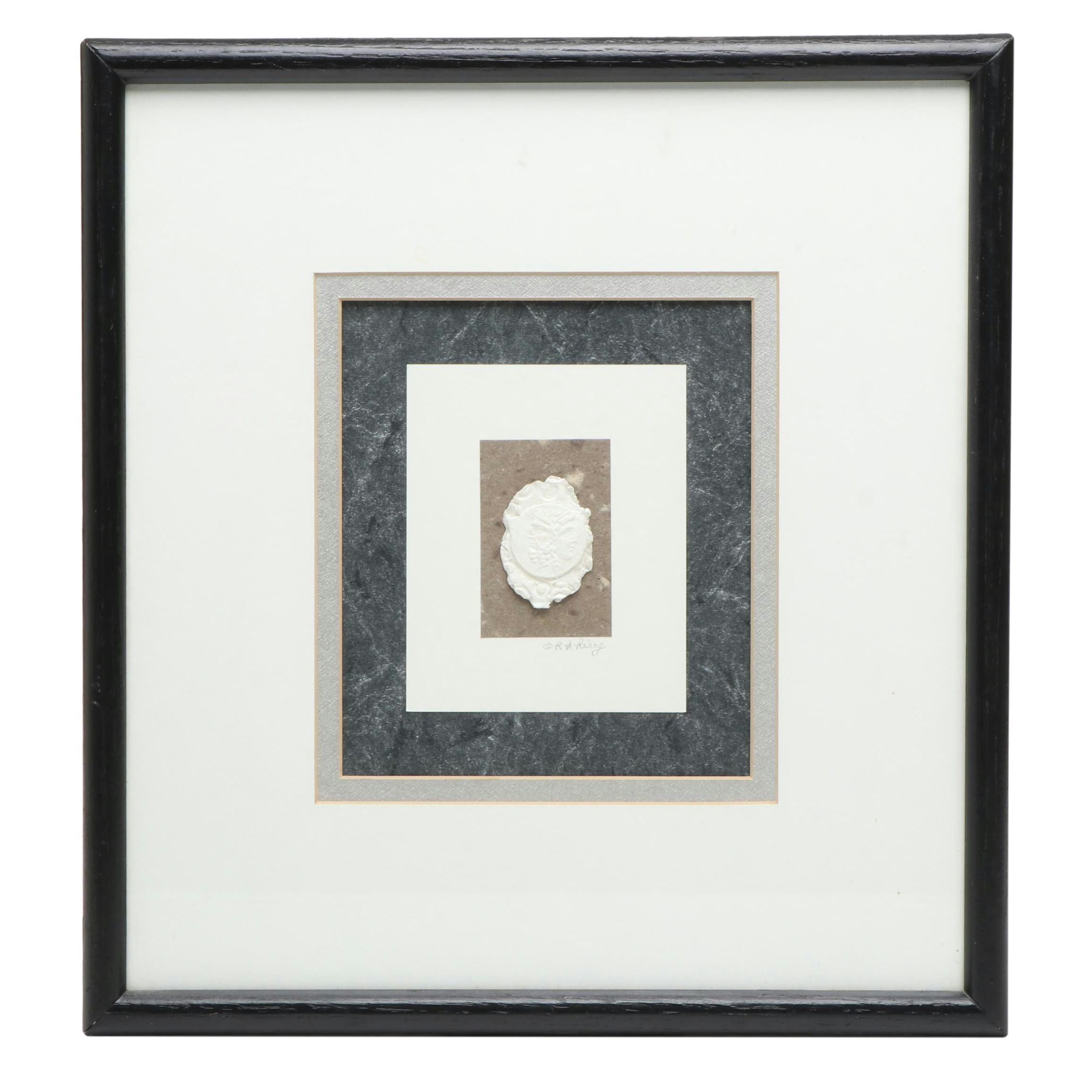 Rodger Riege Neoclassical Cast Paper Relief