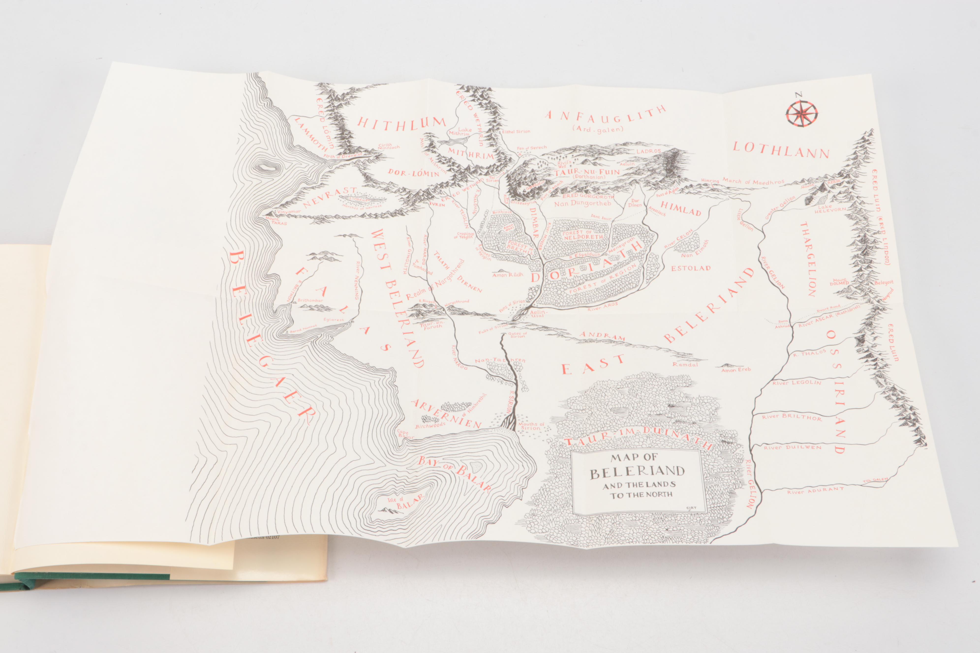 First American Printing "The Silmarillion" by J. R. R. Tolkien with Map, 1977