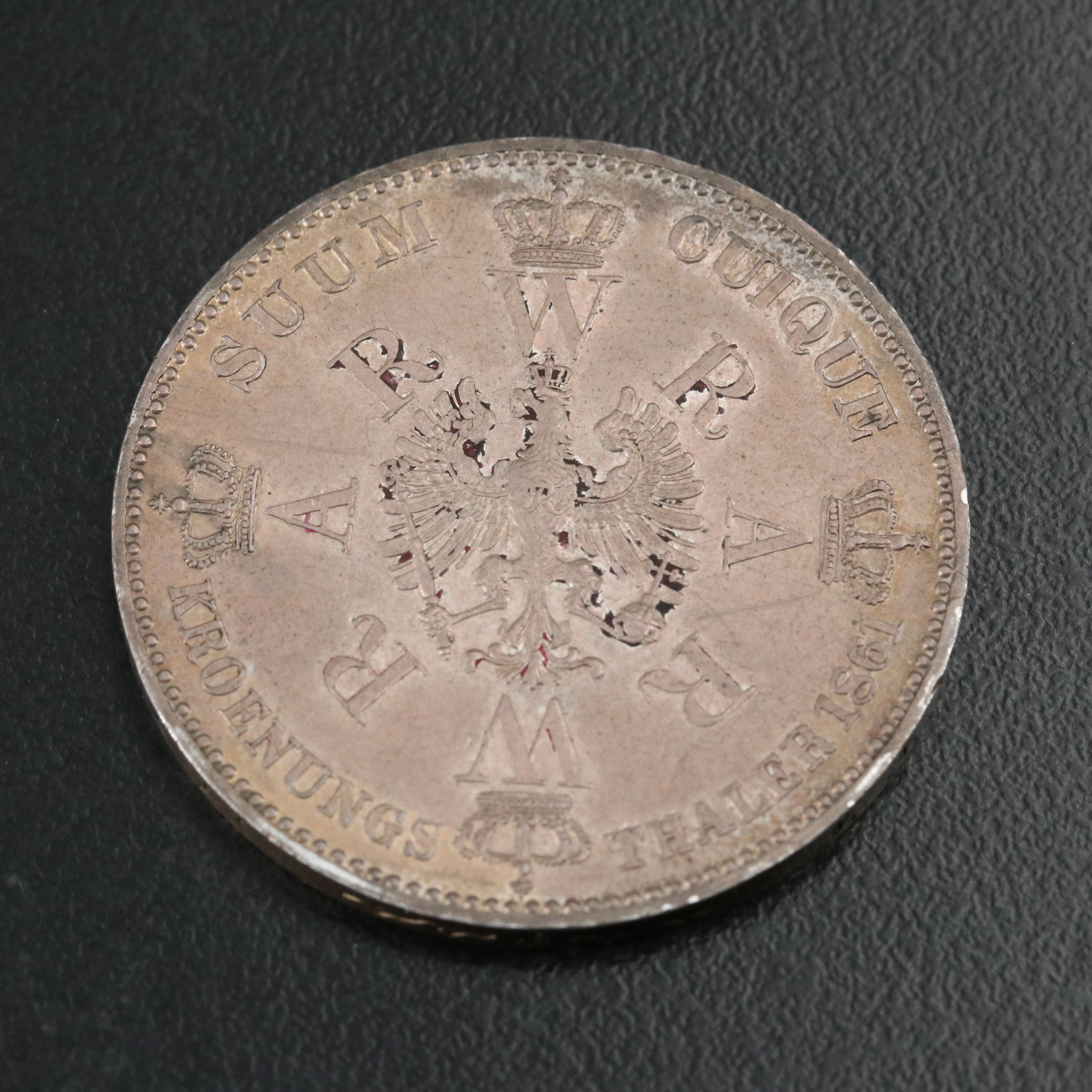 1861 Prussia Coronation  Thaler