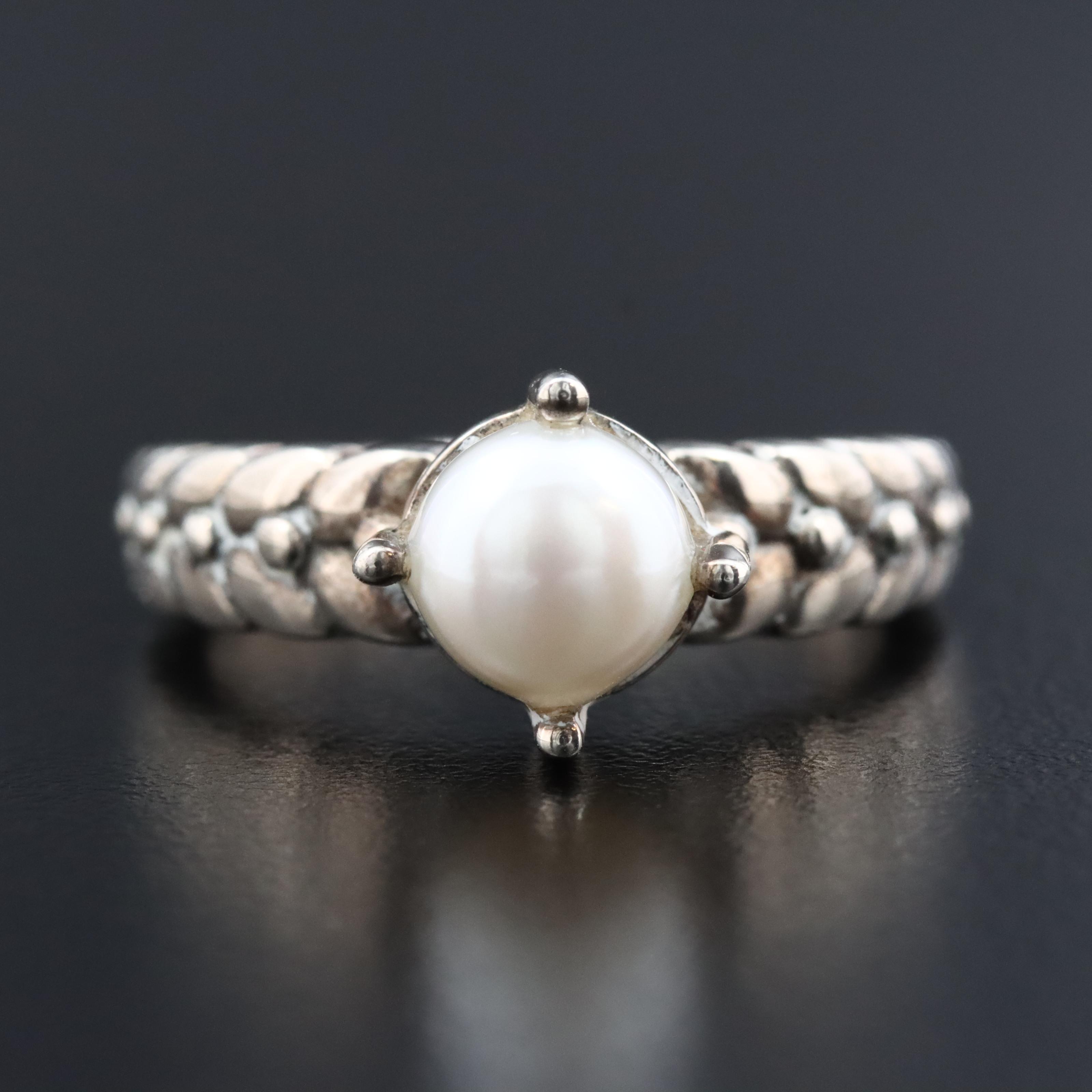 Sterling Pearl Ring